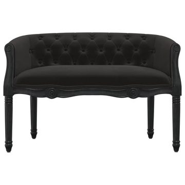 furnicato Sitzbank Schwarz 98x56x69 cm Samt