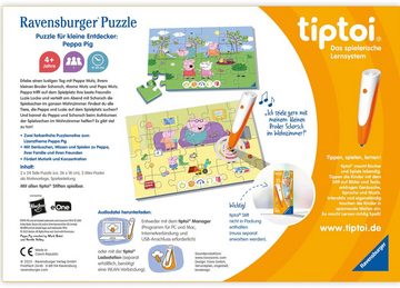Ravensburger Puzzle tiptoi® Puzzle für kleine Entdecker: Peppa Pig, 24 Puzzleteile, (2 x 24 Teile) Made in Europe, FSC® - schützt Wald - weltweit