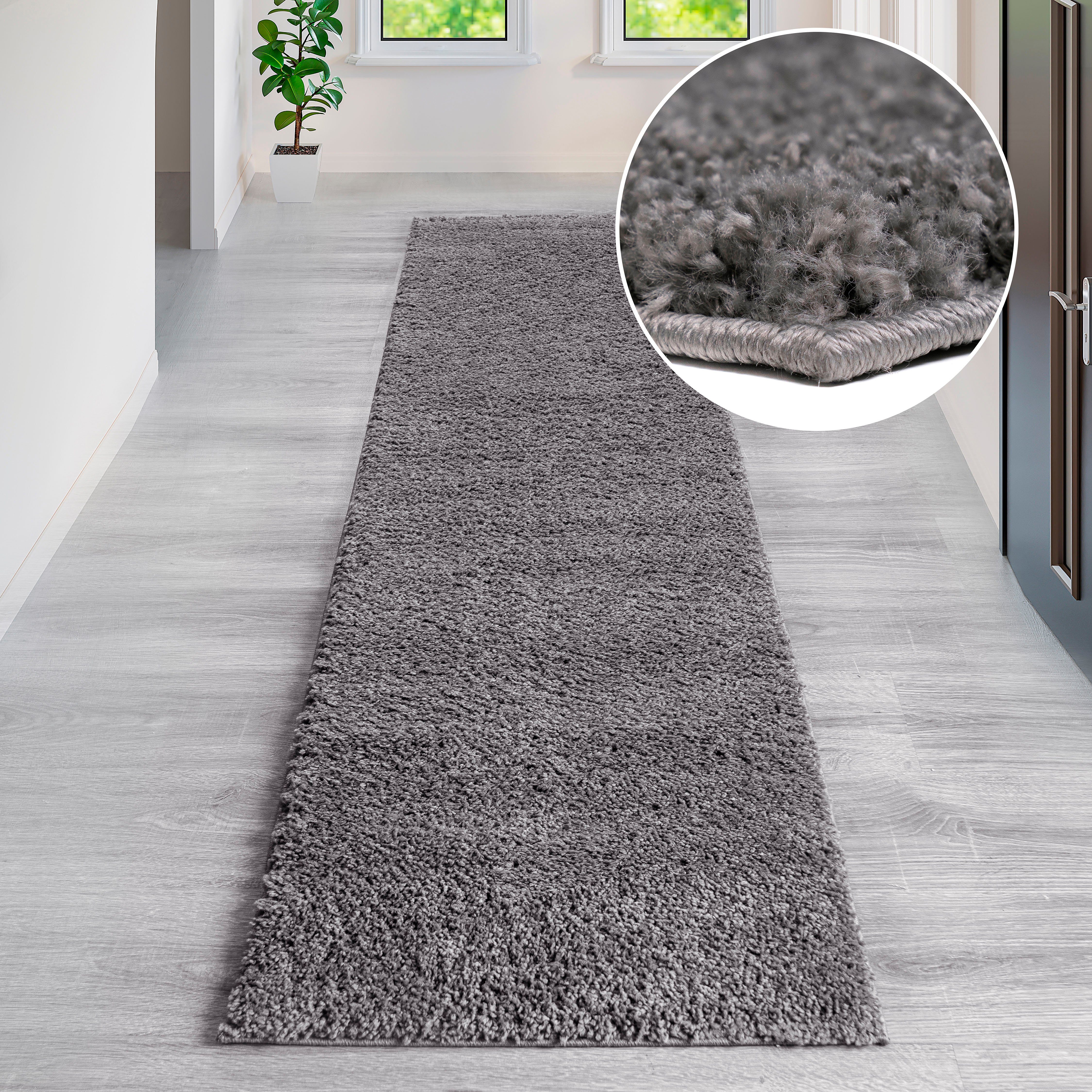OTTO home Hochflor-Teppich Viva Shaggy, in Standard- und Premium-Qualität, 30 mm oder 45 mm Höhe, rechteckig, Uni Farben, einfarbig, weich, kuschelig, Läufer, Kundenliebling