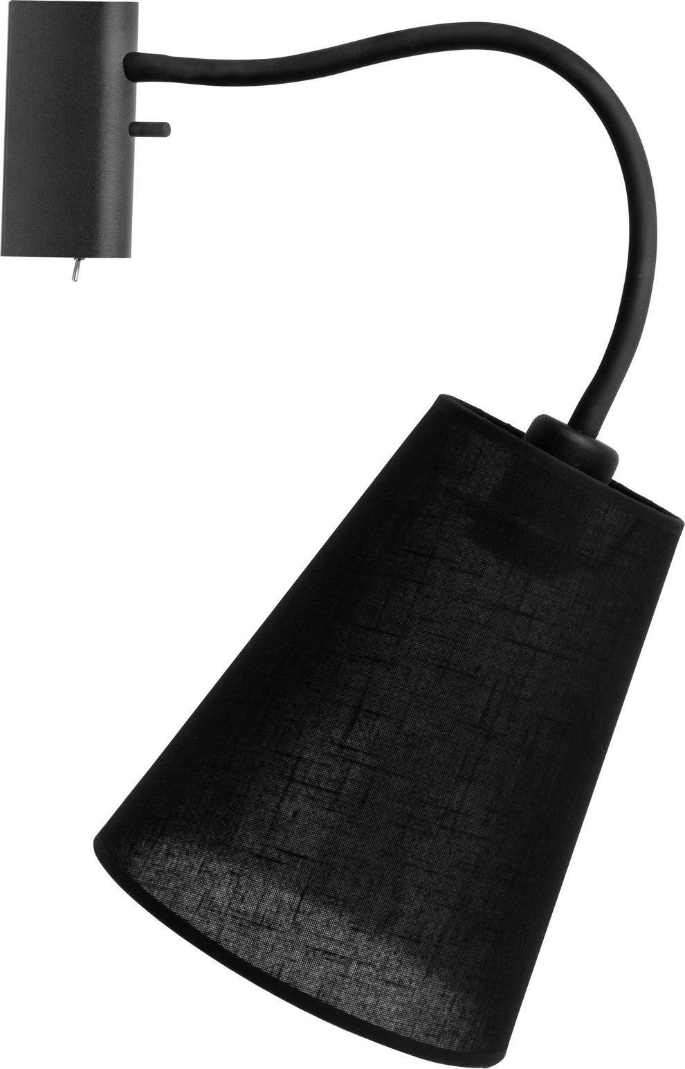 FLEX Leuchtmittel, Schwarz Leselicht Metall Wandleuchte Wandleuchte Lampe SHADE, Licht-Erlebnisse Wippschalter ohne schwenkbar mit