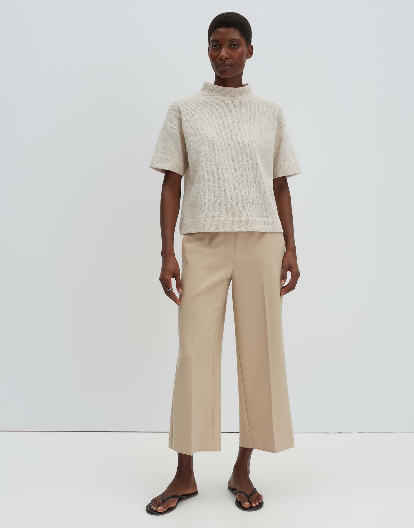 someday Sweatshirt Umelo mit Strickoptik Stehkragen und Halbarm, modern und unkompliziert – Bild 5 von 5