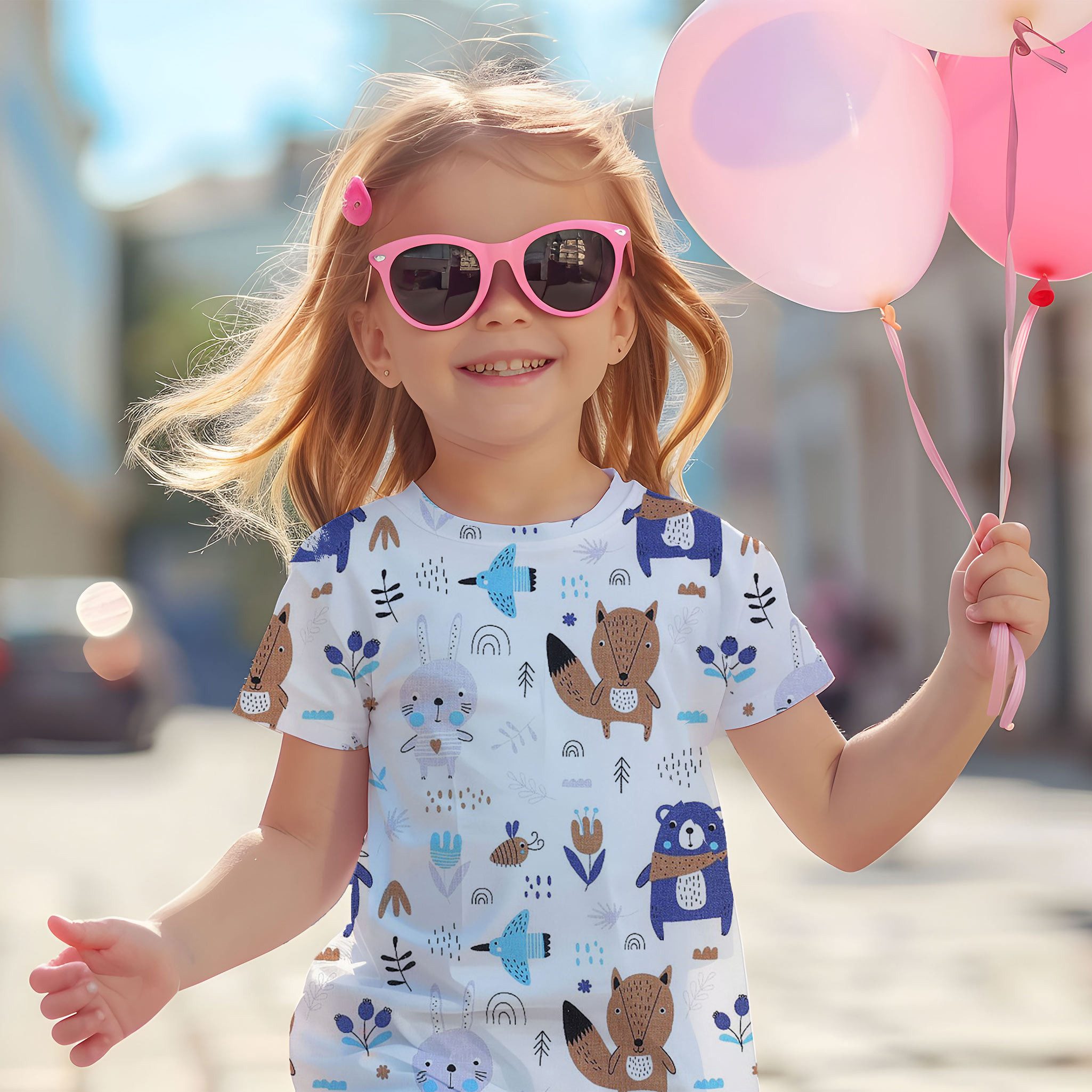 maDDma Stoff Baumwollstoff mit Kindermotiven Halbmeterware ab 0,5x1,6m breit, Motiv 2