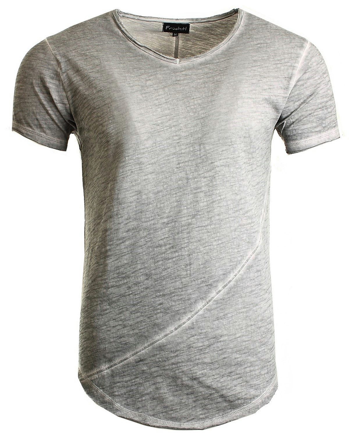 Früchtl T-Shirt mit tiefem V-Ausschnitt