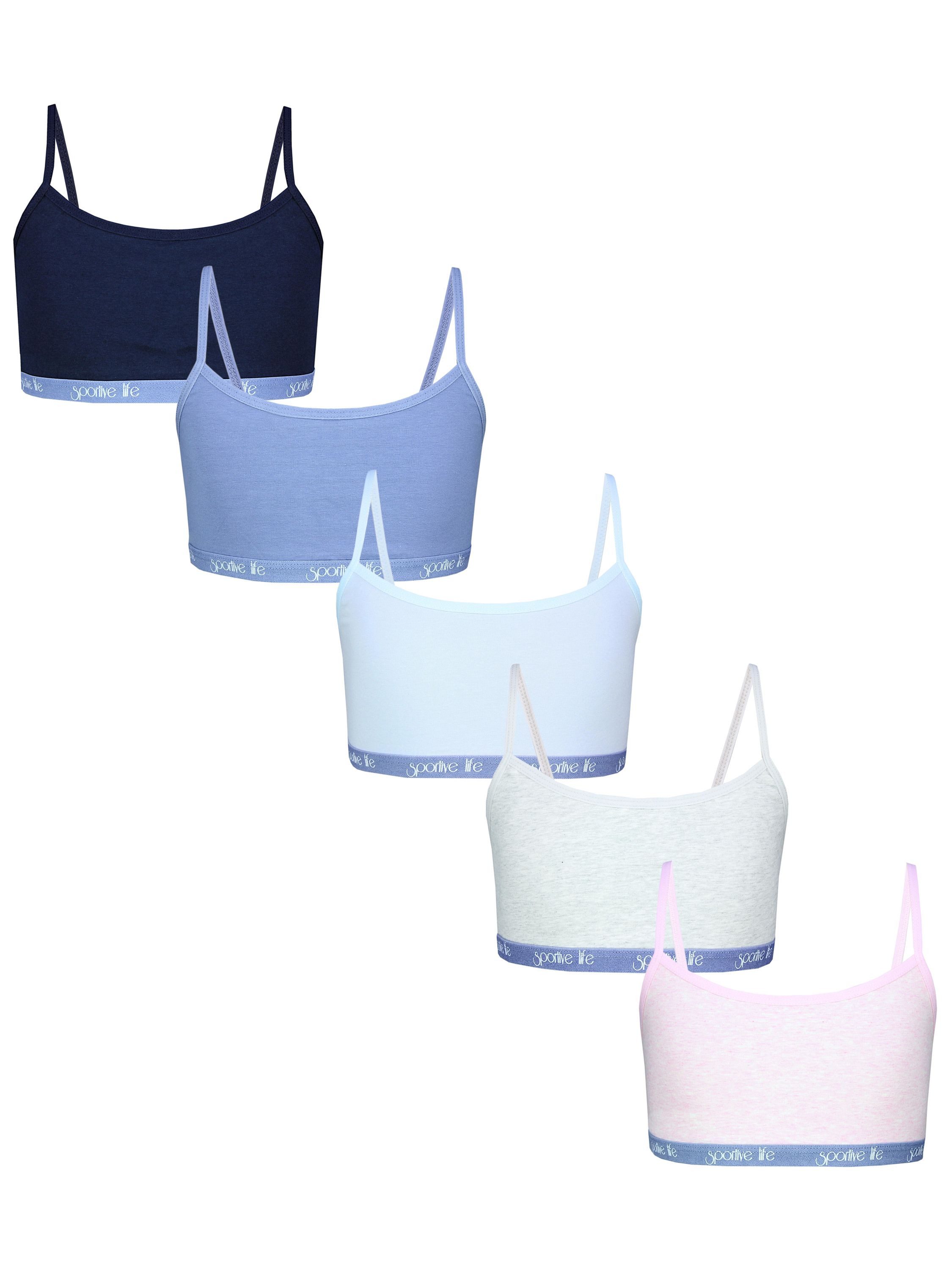 TupTam Bustier TupTam Mädchen Bustier mit Spaghettiträger 5er Pack
