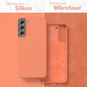 EAZY CASE Handyhülle TPU Hülle für Samsung Galaxy S22 Plus 5G 6,6 Zoll, Schutzhülle mit Kameraschutz telefonhülle elastisch bumper tpu Orange