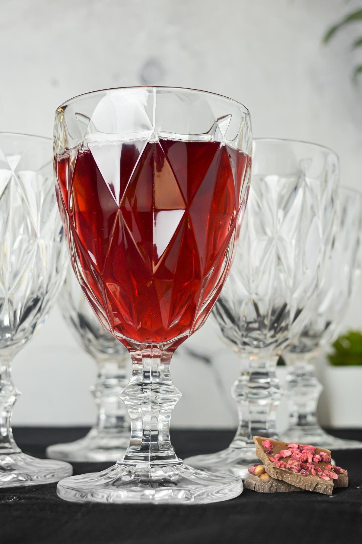 Sendez Weinglas 6 Weingläser mit Schliff 300ml auf Fuß Rotweingläser Gabi, 6-tlg., Glas – Bild 2 von 4