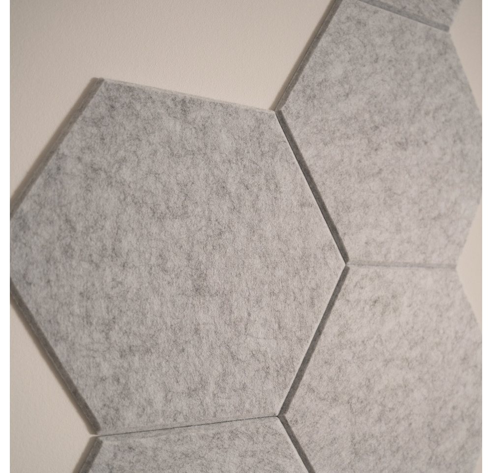 Thumbnail - HOME DELUXE Wandpaneel Akustikplatten Hexagon selbstklebend SILENT, BxL: 35,00x35,00 cm, (10-tlg) Schallschutzplatten, W...