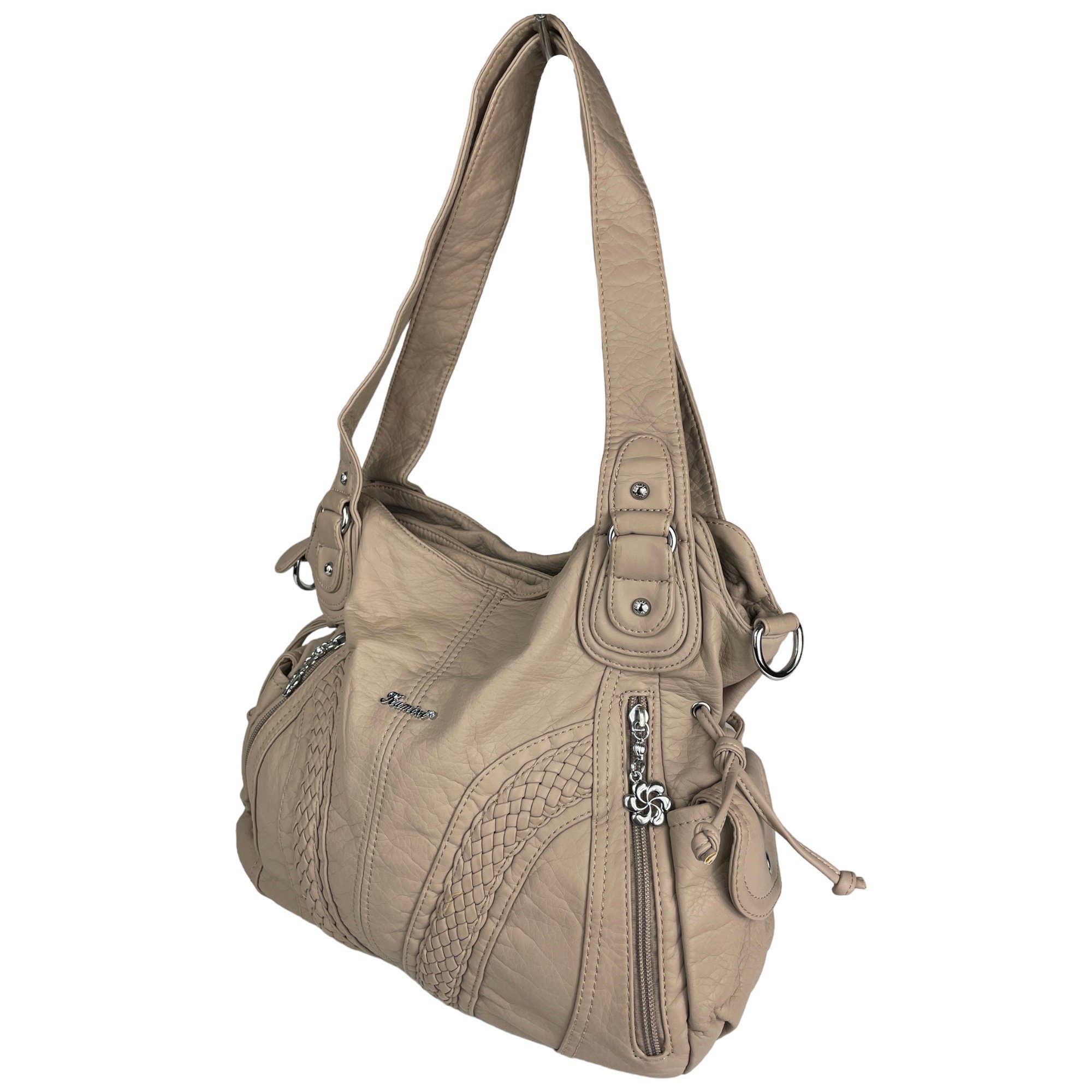Taschen4life Schultertasche Damen Handtasche 1555-3, Schultertasche mit ext günstig online kaufen