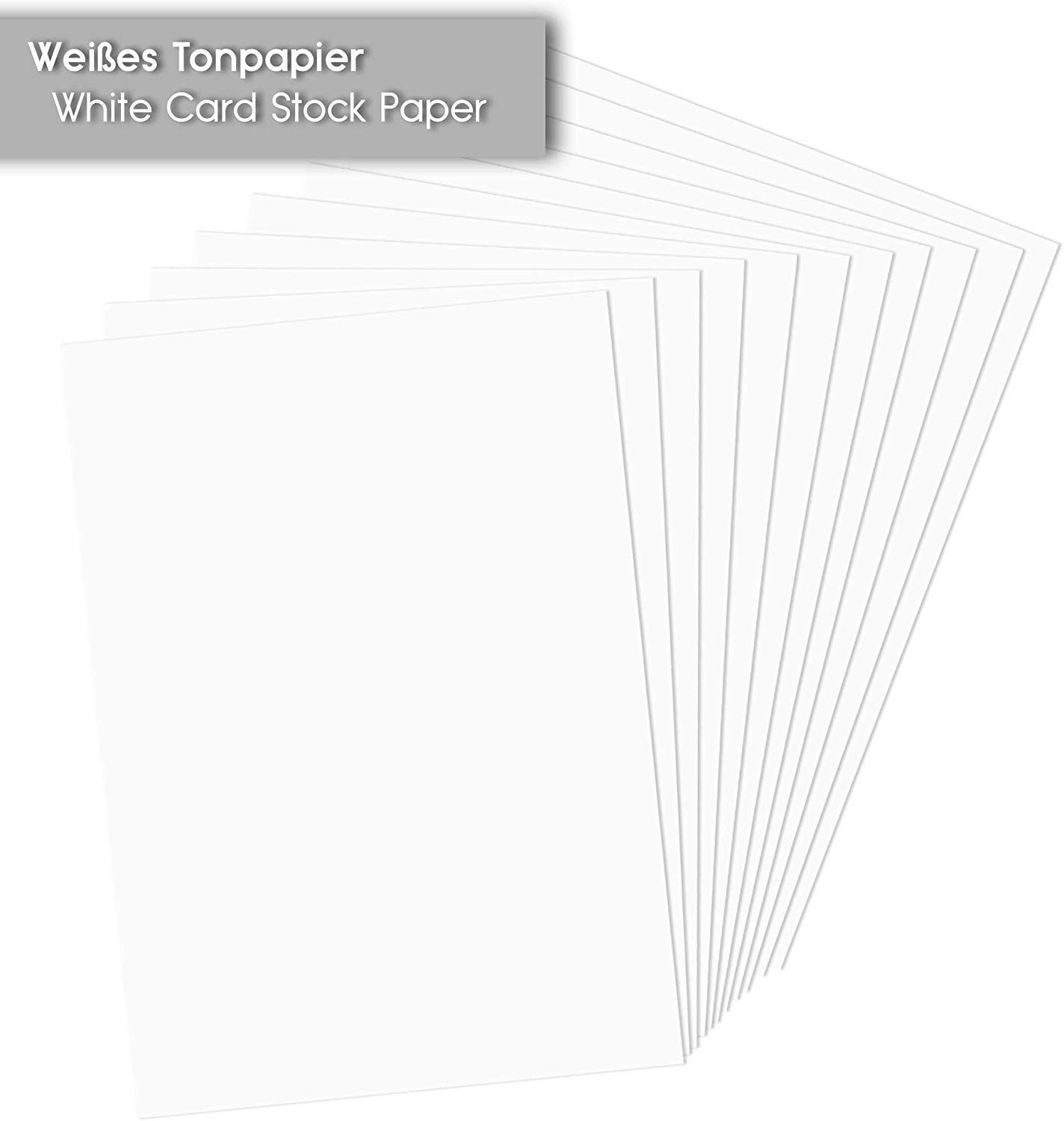 Tritart Aquarellpapier Hochwertiges Kartonpapier - Weißes - 110 Bastelpapier High-Quality White A4, Paper - Cardboard Blätter 110 Sheets - A4 Craft