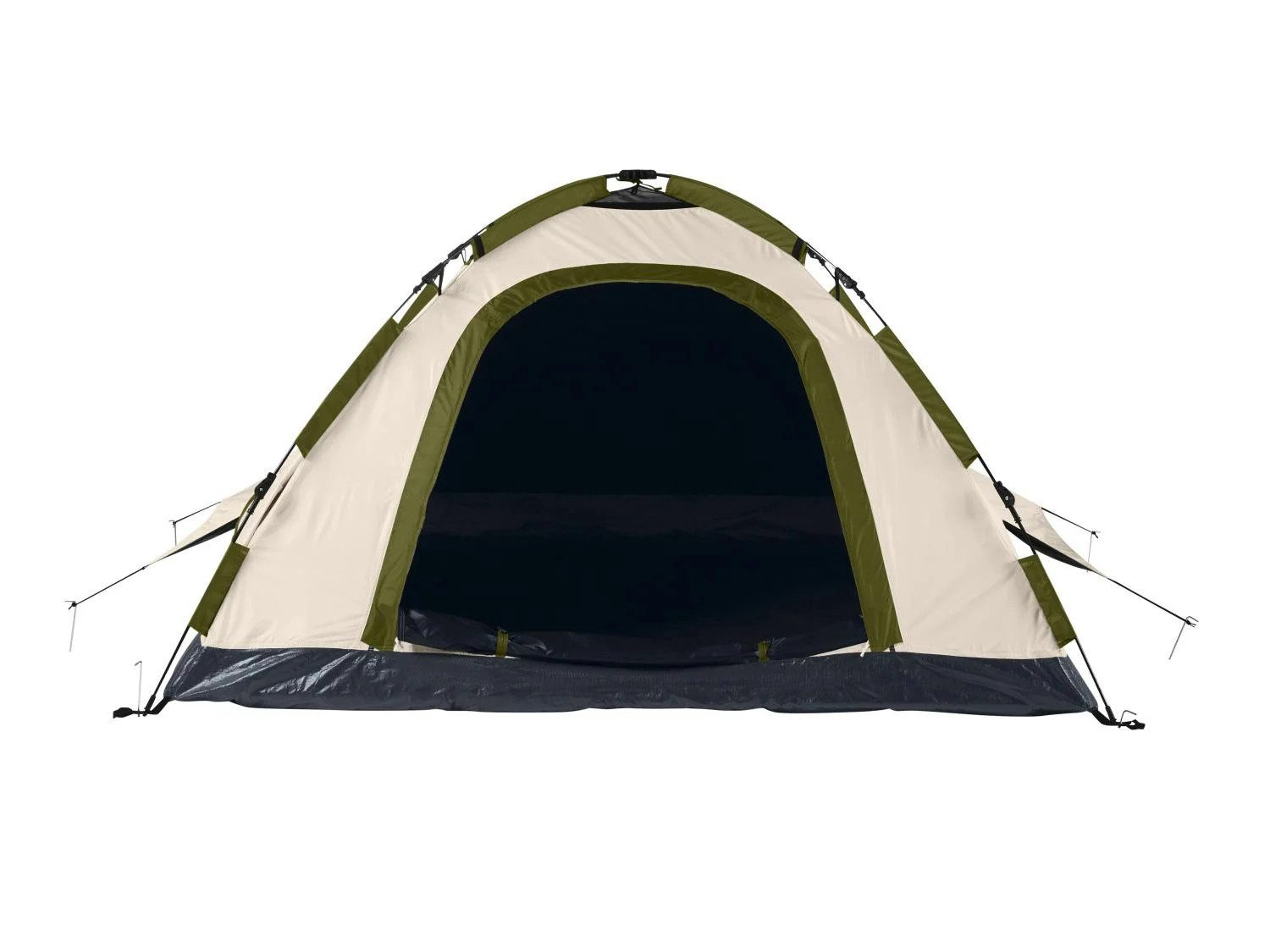 Rocktrail Kuppelzelt Easy Set Up 3-Personen Camping Zelt Beige, Personen: 3 (Komplettzelt, Zelt mit Heringen und Transporthülle), Easy-Set-Up für schnellen Aufbau