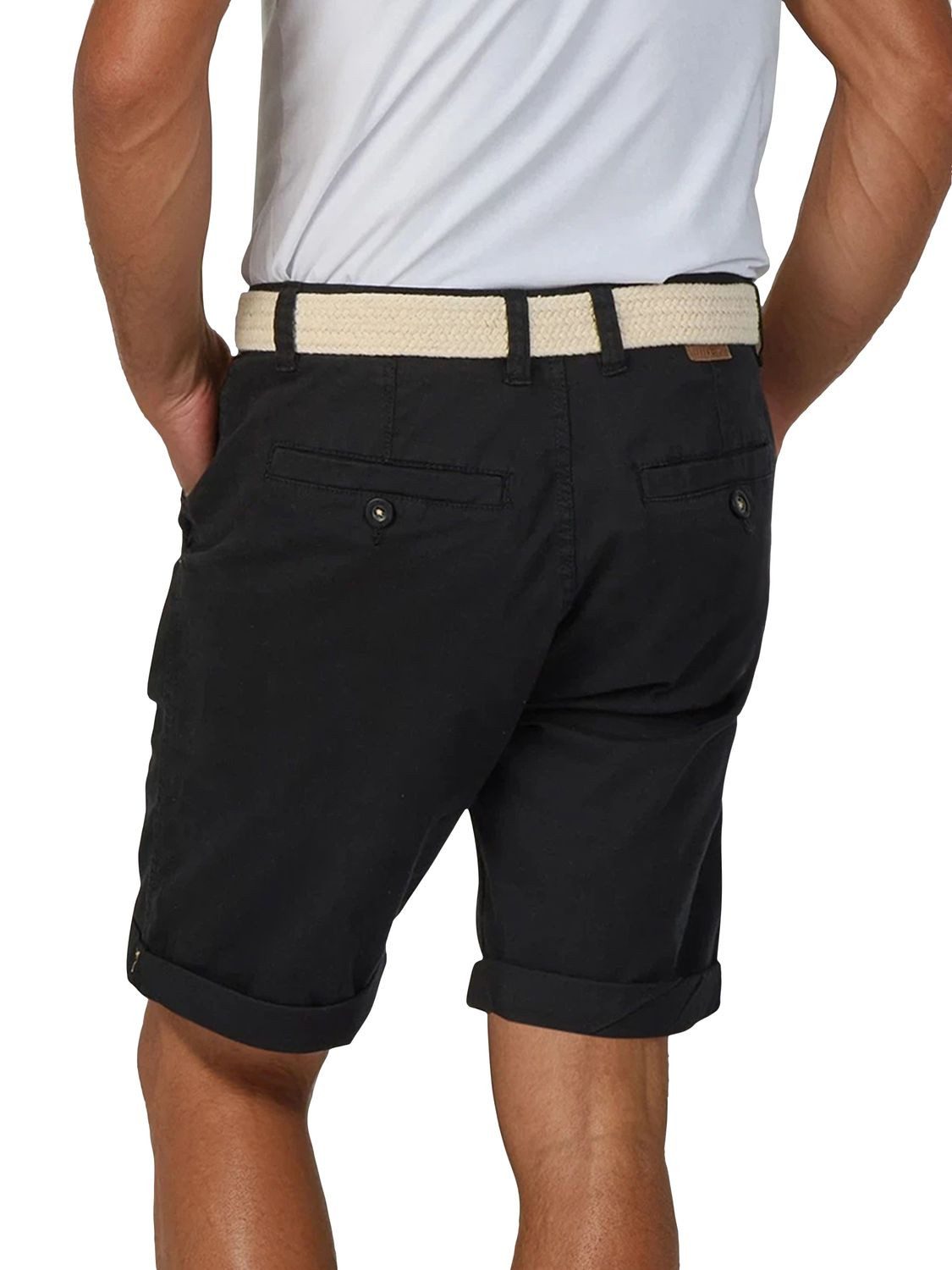 riverso Chinoshorts Herren Shorts RIVHenry Regular Fit Bermudashorts mit Gürtel