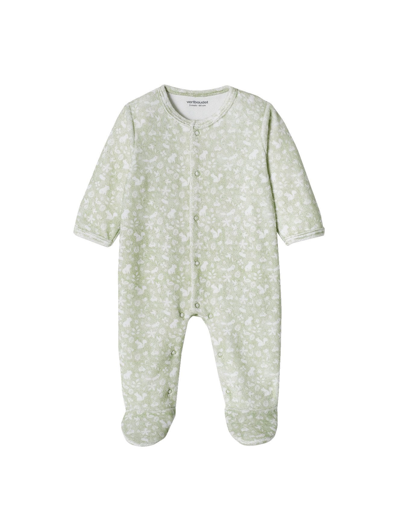 Schlafanzug Baby Samt-Strampler, Hase