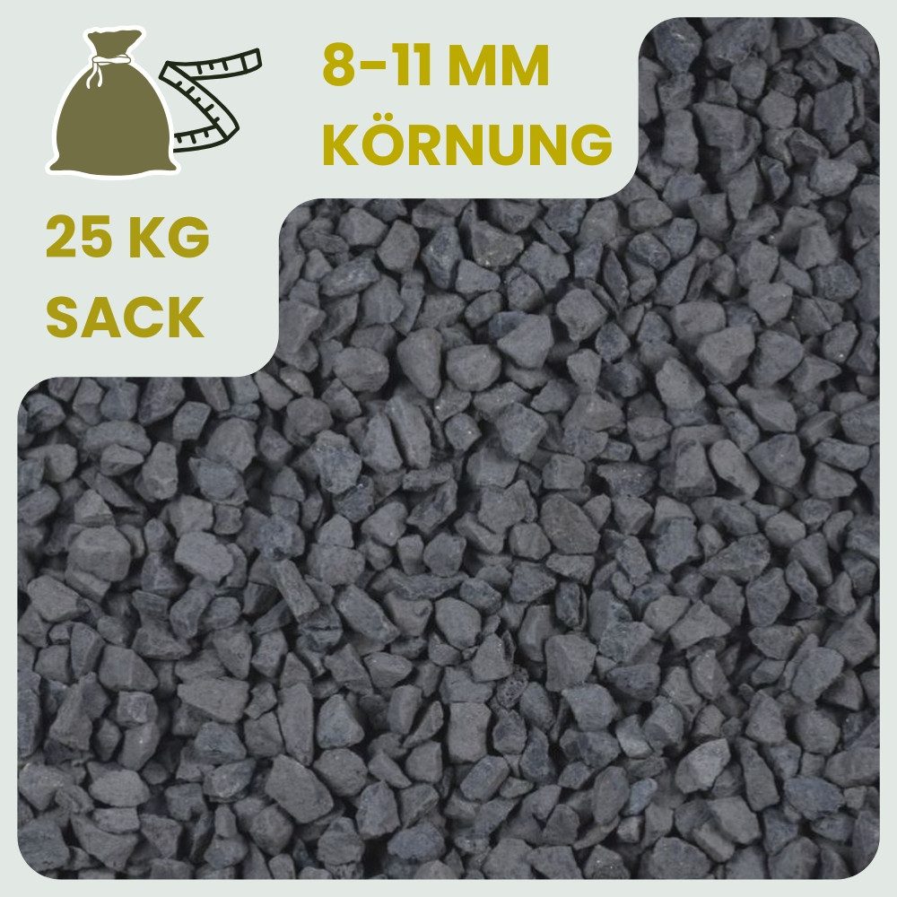 GarPet Zierkies Kieselsteine Garten 25kg Zierkies Basalt Anthrazit Aquarium Splitt – Bild 2 von 5