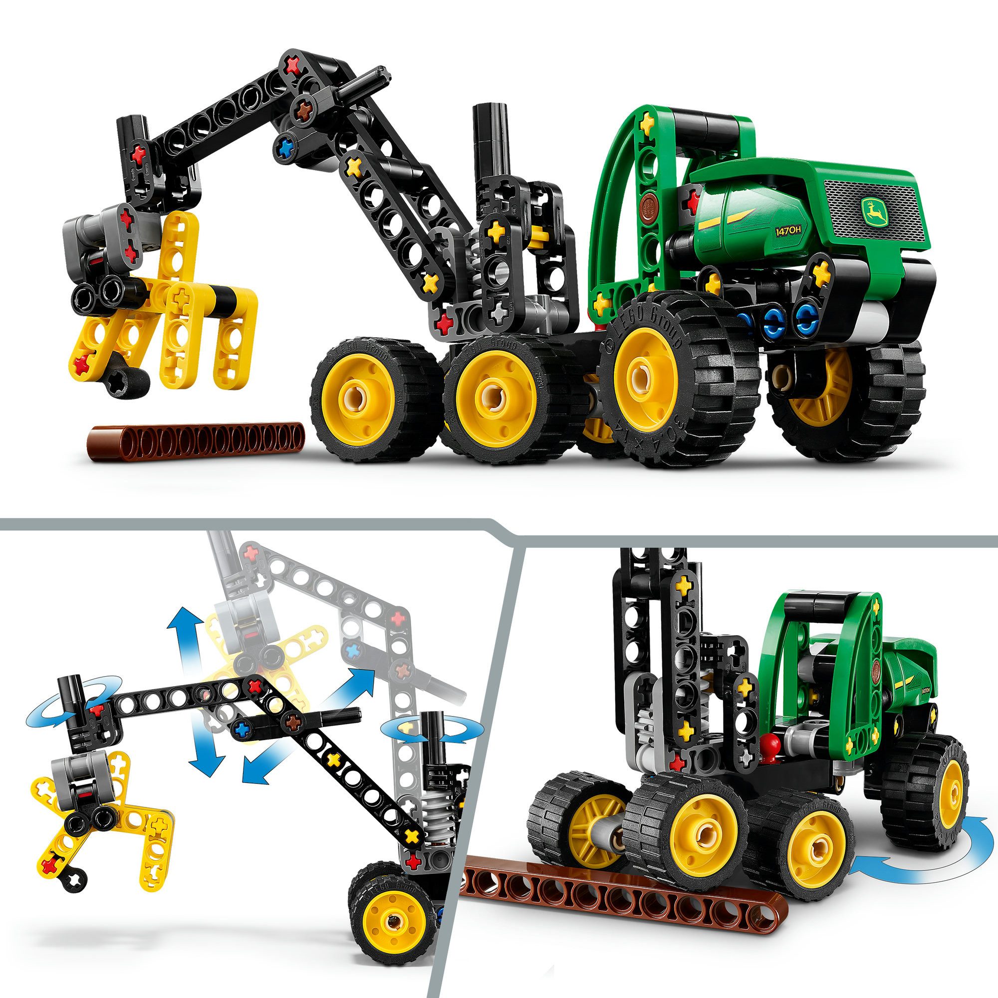 LEGO® John Deere 1470H Rad-Harvester (42218), LEGO Technic Konstruktionsspielsteine, (117 St), Made in Europe – Bild 5 von 5