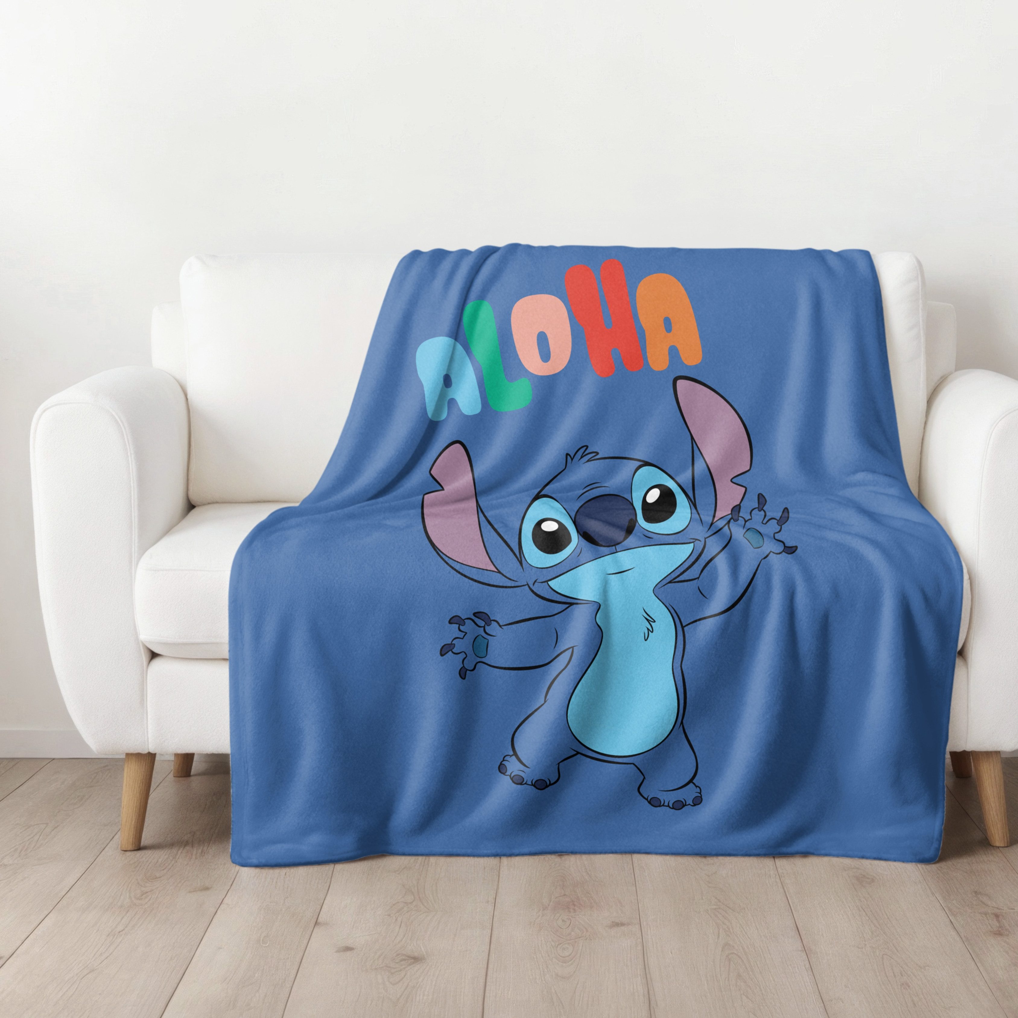 Wohndecke Stitch Aloha, 160x200 cm, kuschelweich, günstig online kaufen