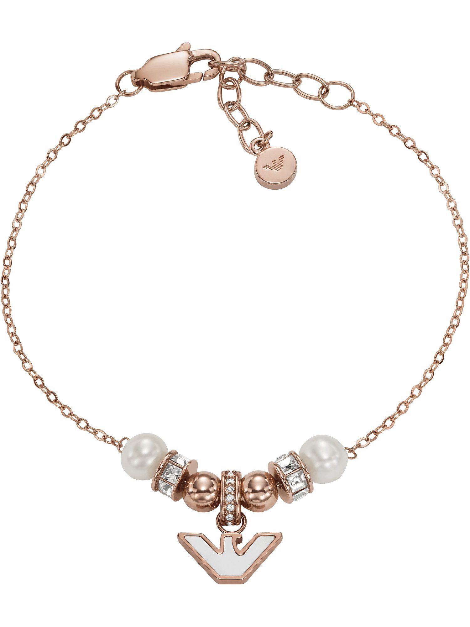 Emporio Armani Armband Emporio Armani Damen-Armband Edelstahl Perlmutt