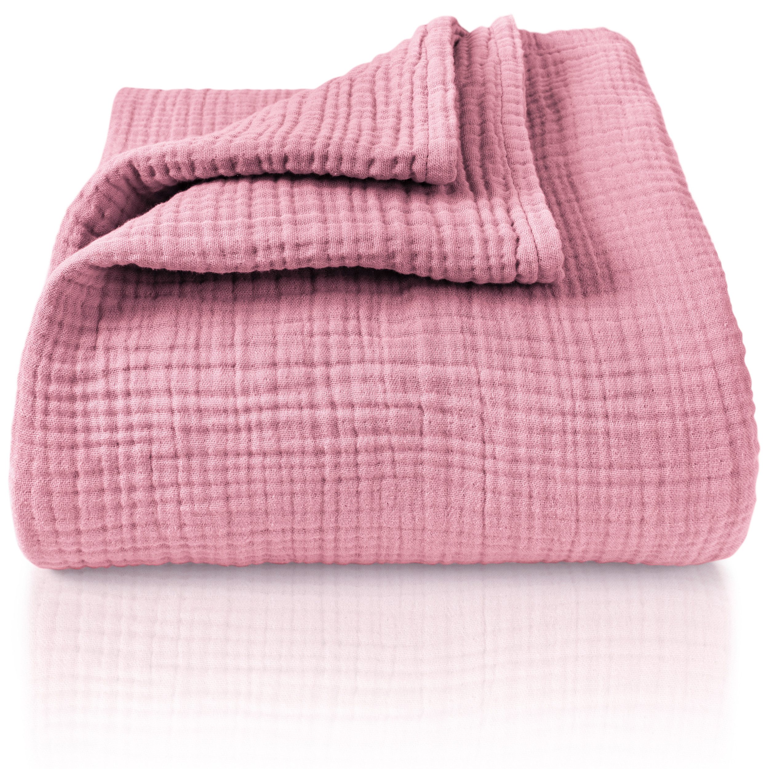 Laynenburg Tagesdecke Musselin aus 100% Baumwolle – Baumwolldecke, Kuscheldecke, Wohndecke als Sommerdecke, Bett-Überwurf, Couch-Überwurf, Sofa-Decke