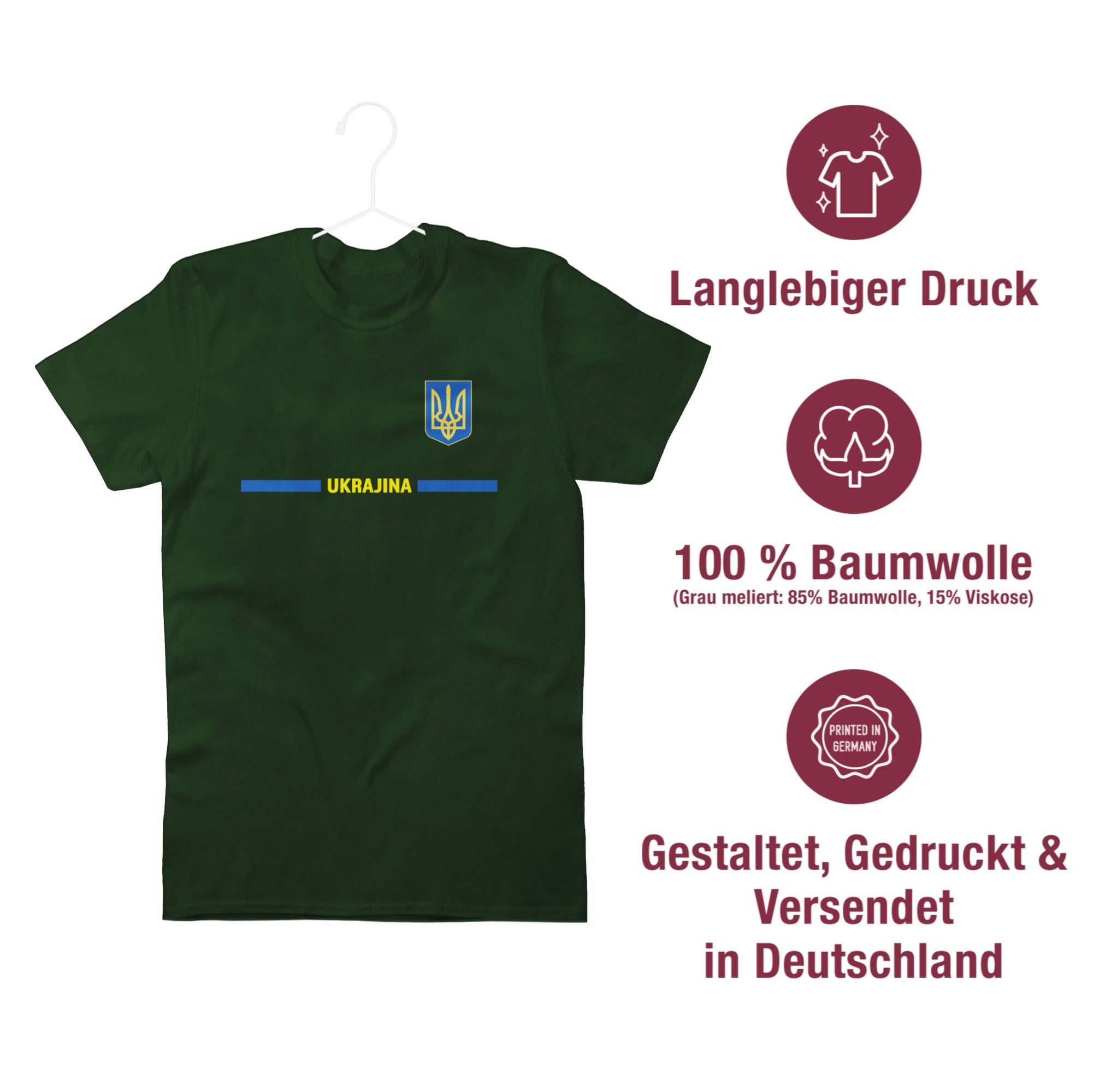 Shirtracer T-Shirt Ukraine Trikot Wappen, Україна mit Stolz, Ukrainisches Fan-Motiv 2026 Fussball WM Fanartikel