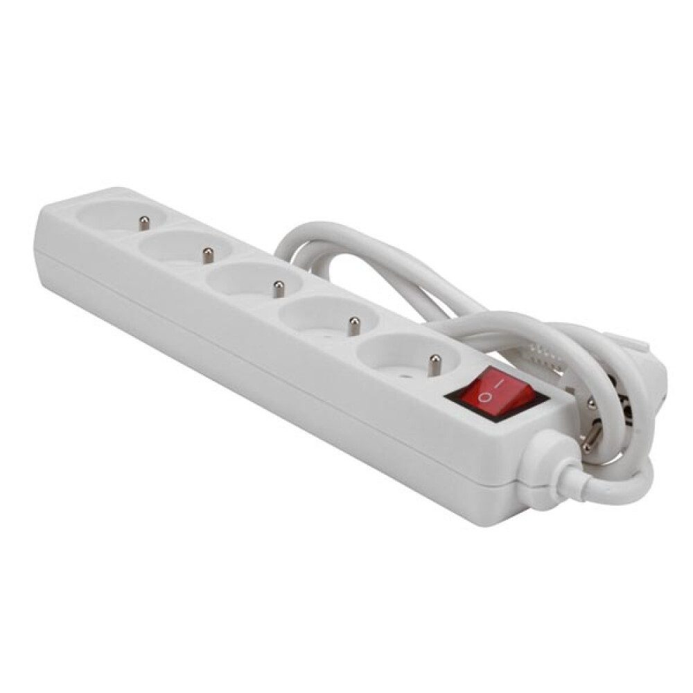 PEREL Gartensteckdose Perel Steckdosenleiste mit Schalter, 5 Steckdosen Typ E, Kabel 1.5 m, 1-St.
