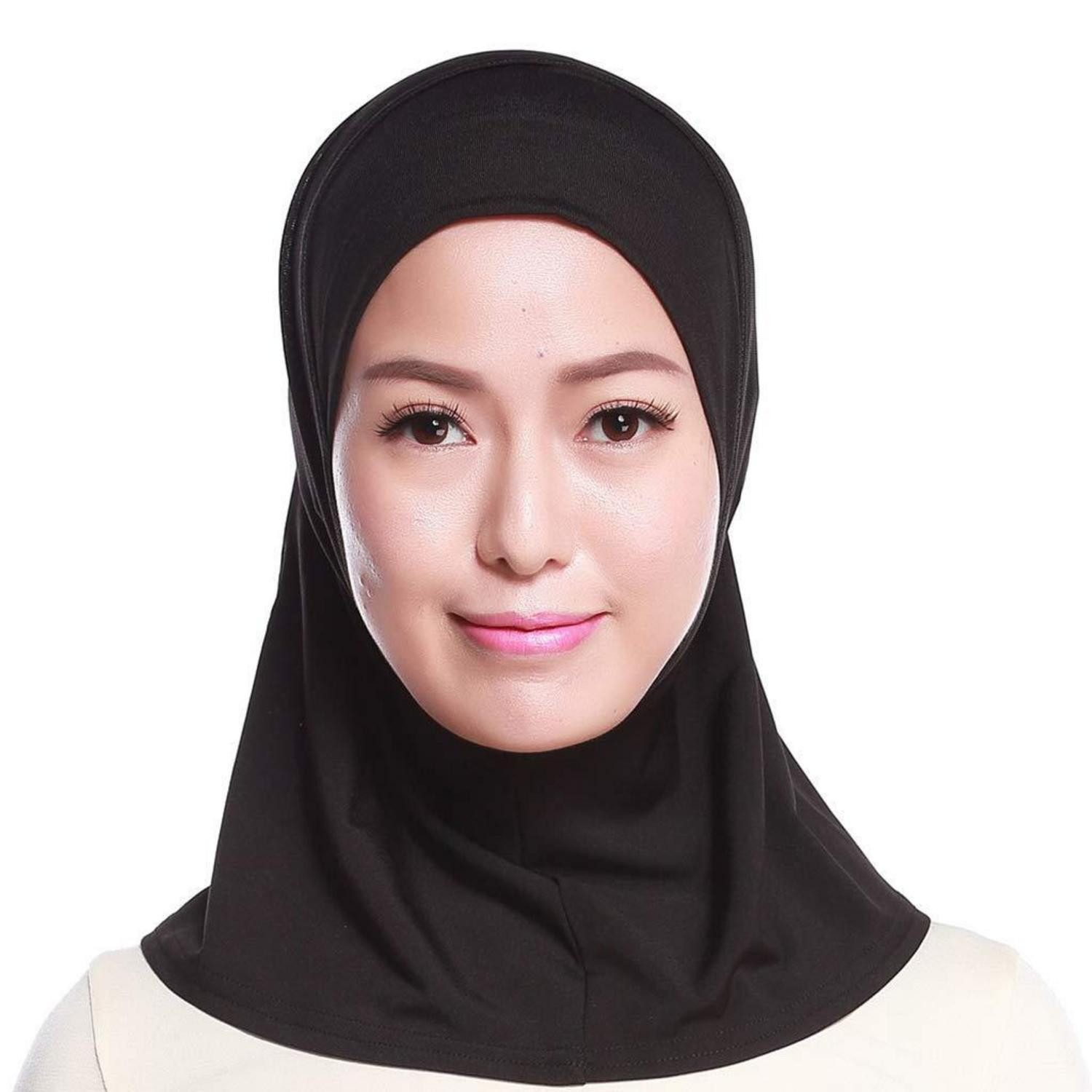 LuxusKollektion Kopftuch Muslimischer Hijab Baumwollschal Schwarz, (1-St)