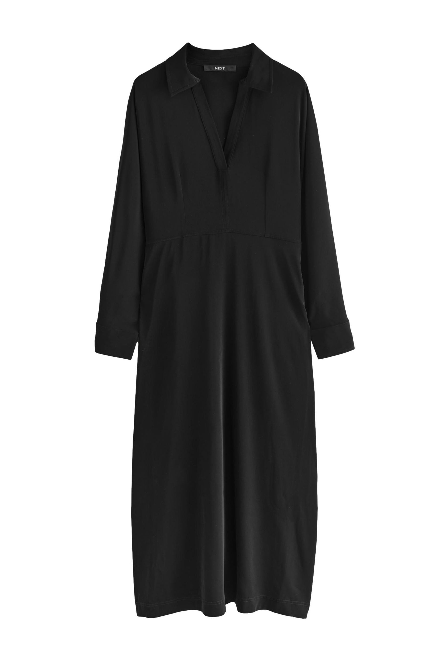 Next Midikleid Langärmeliges Midikleid mit V-Ausschnitt günstig online kaufen