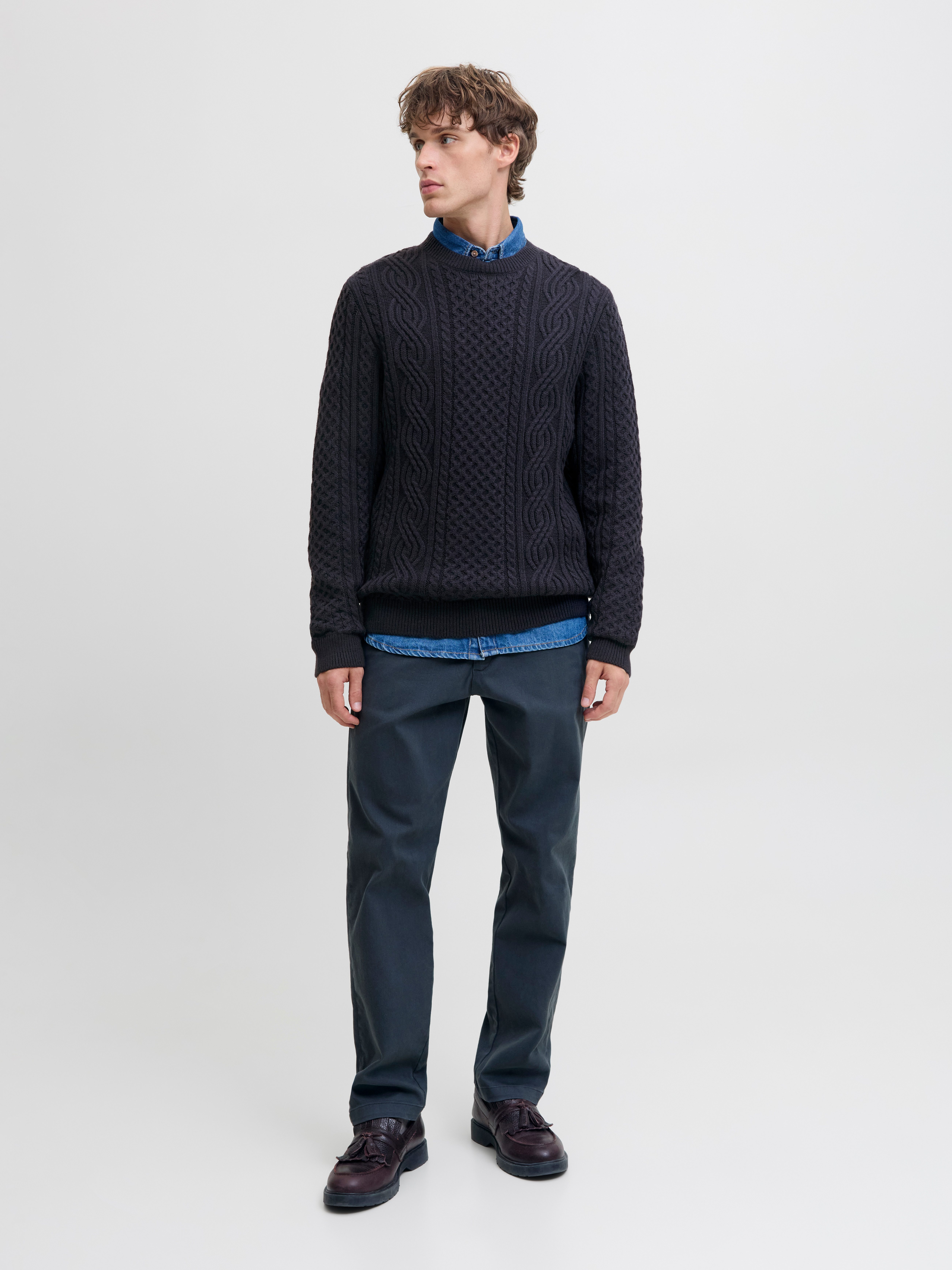 Jack & Jones Strickpullover JPRBLUSEAN KNIT CABLE CREW NECK SN