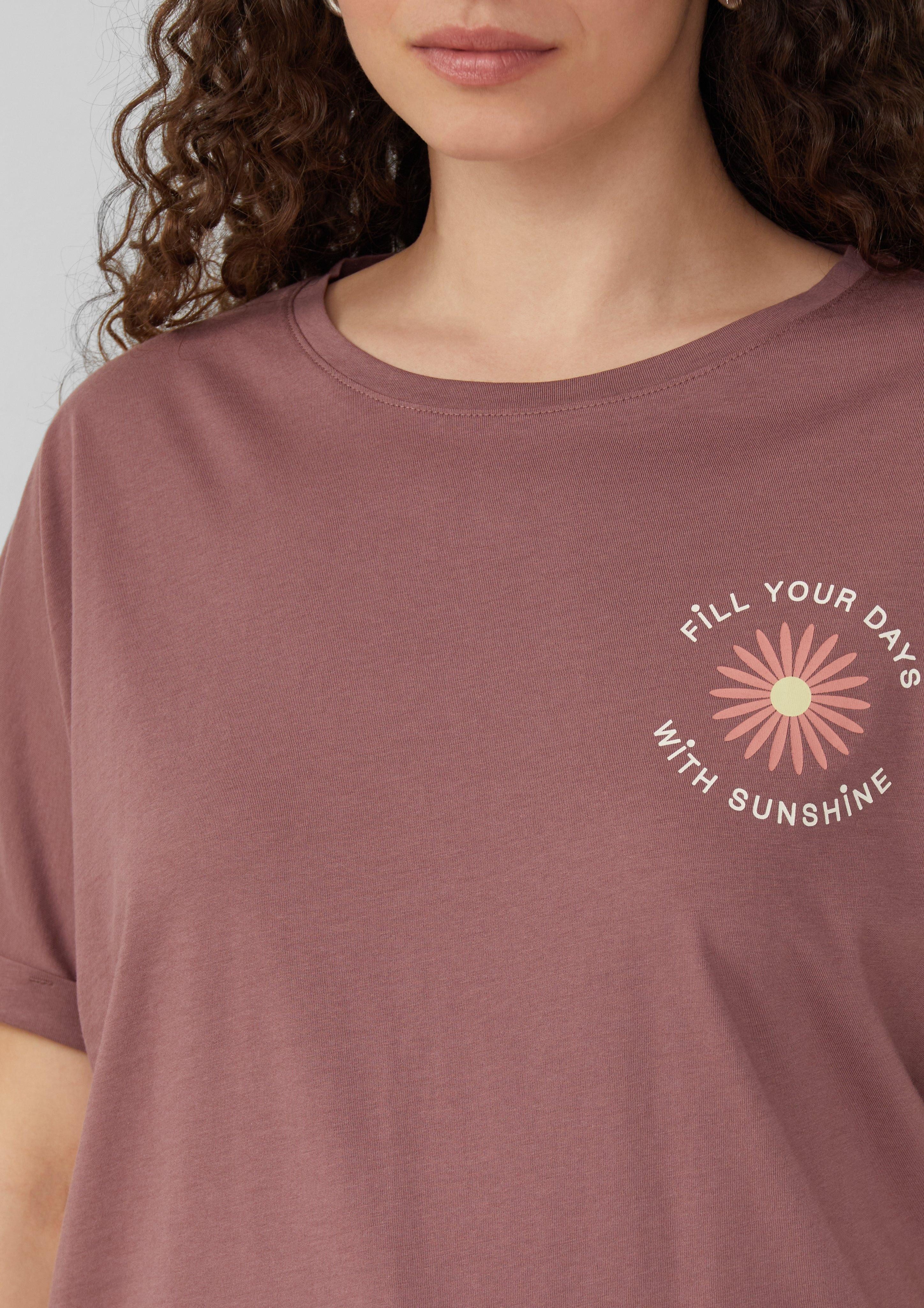 QS Kurzarmshirt Lockeres T- Shirt mit günstig online kaufen