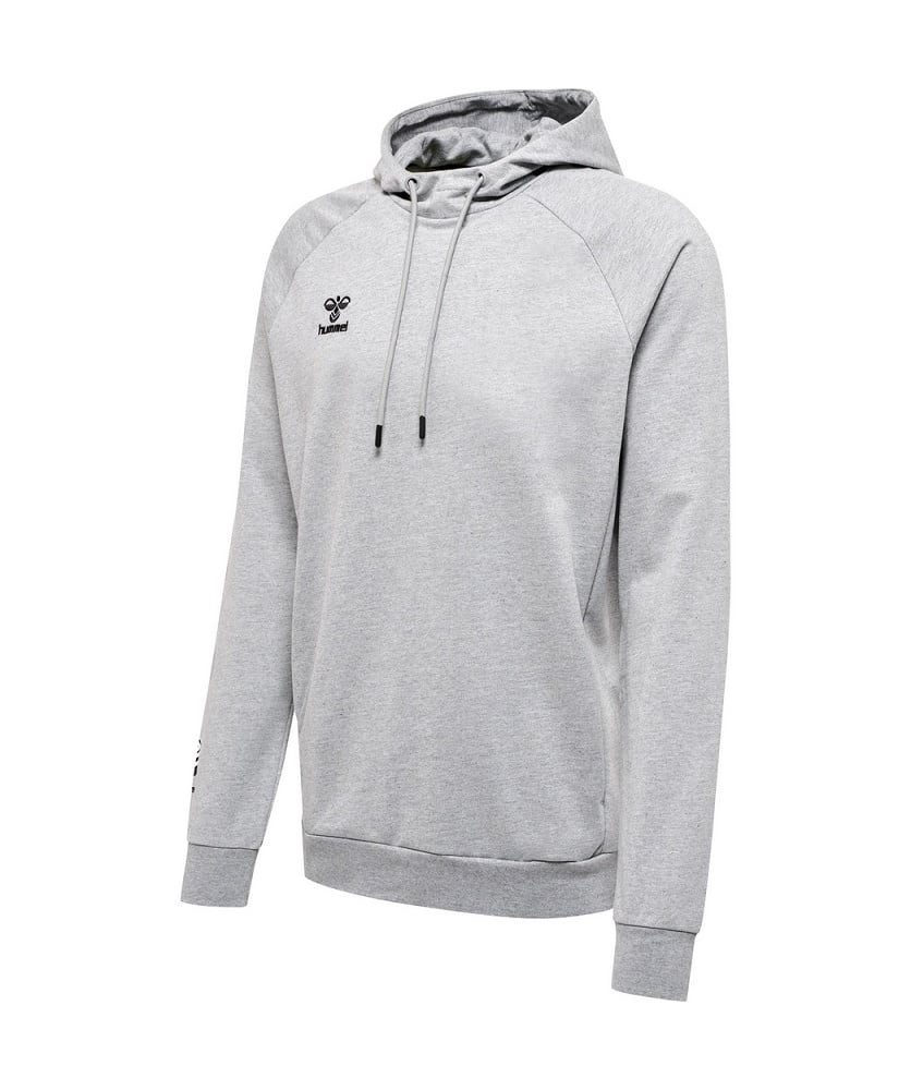 Kapuzenpullover hmlMOVE Grid Cotton Hoodie (Baumwolle) mit Kapuze grau Herren
