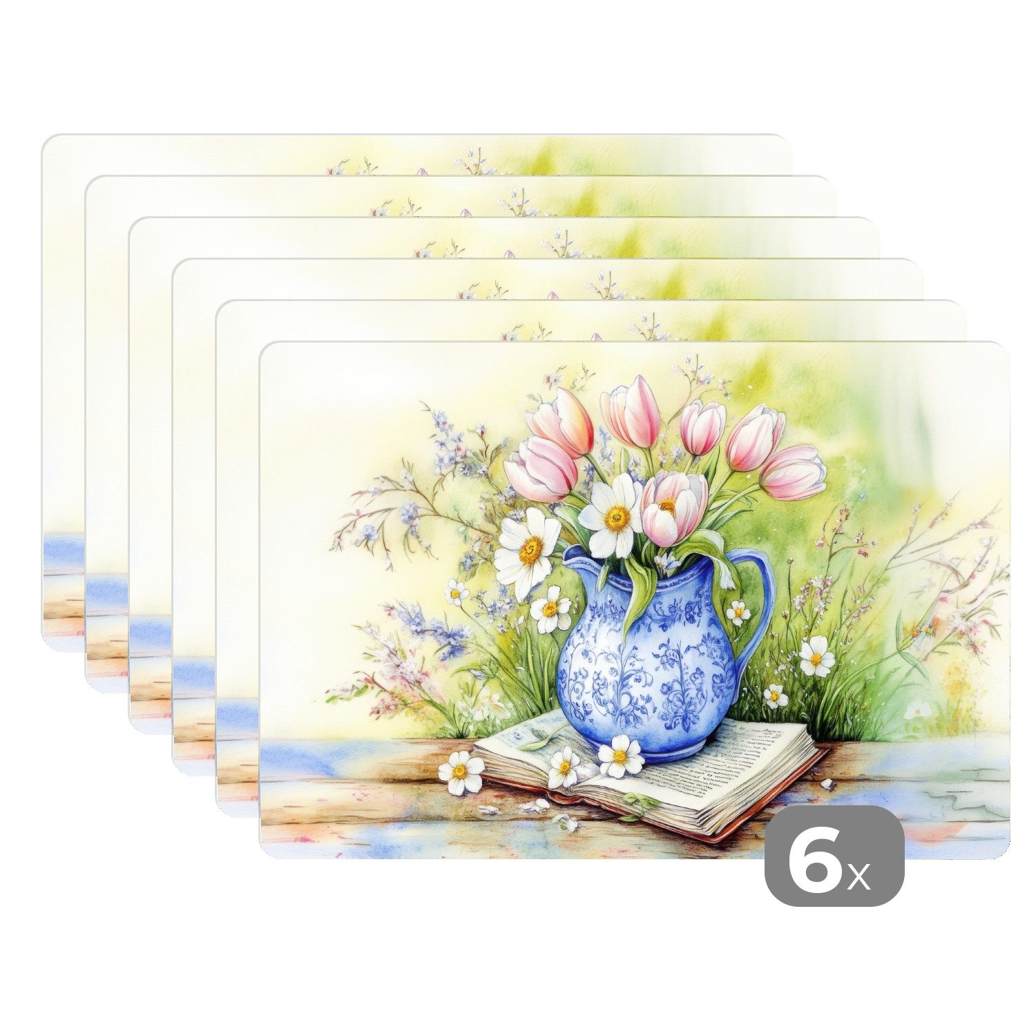 MuchoWow Platzset Vase - Delfter Blau günstig online kaufen