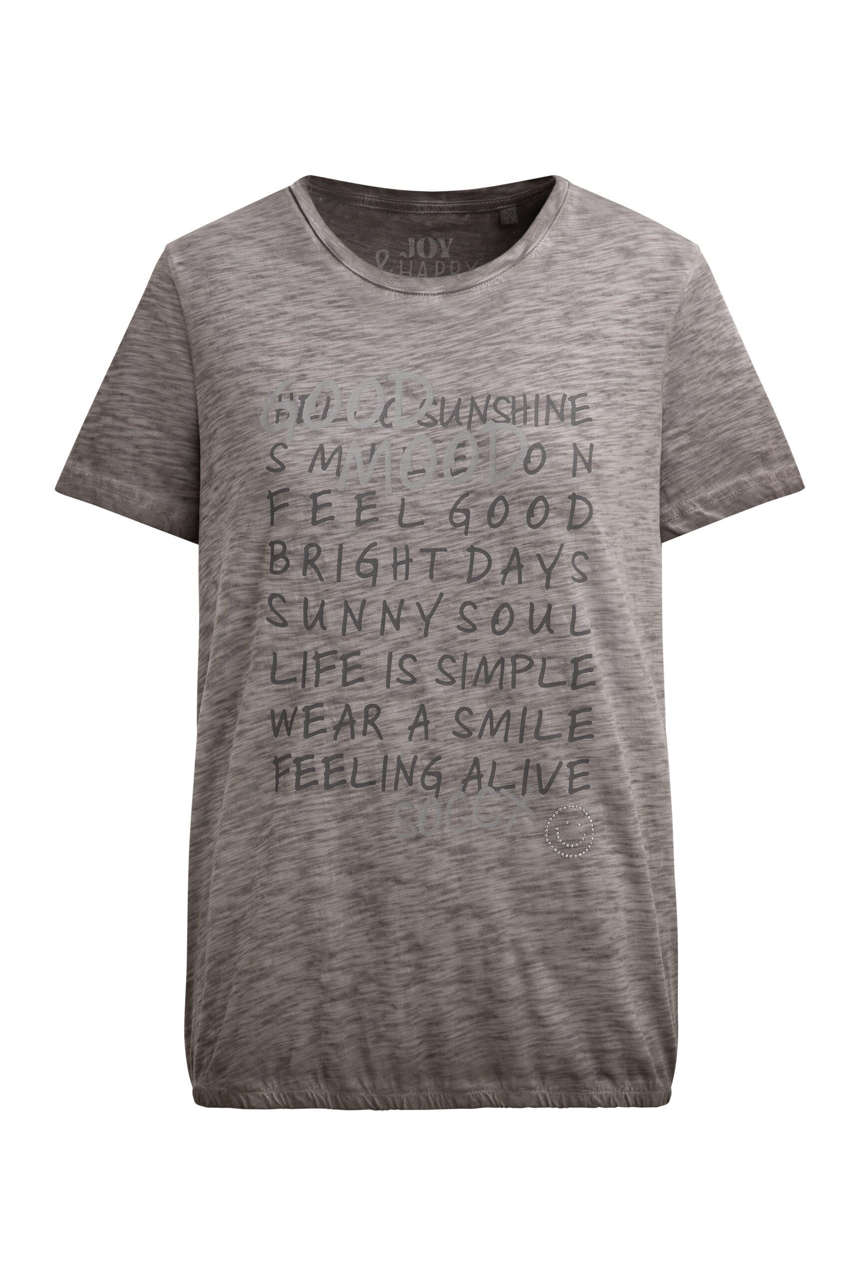 SOCCX Rundhalsshirt mit Gummizug im Saum günstig online kaufen