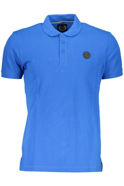 GIAN MARCO VENTURI Poloshirt Herren Poloshirt Blau mit Applikation und Logo günstig online kaufen