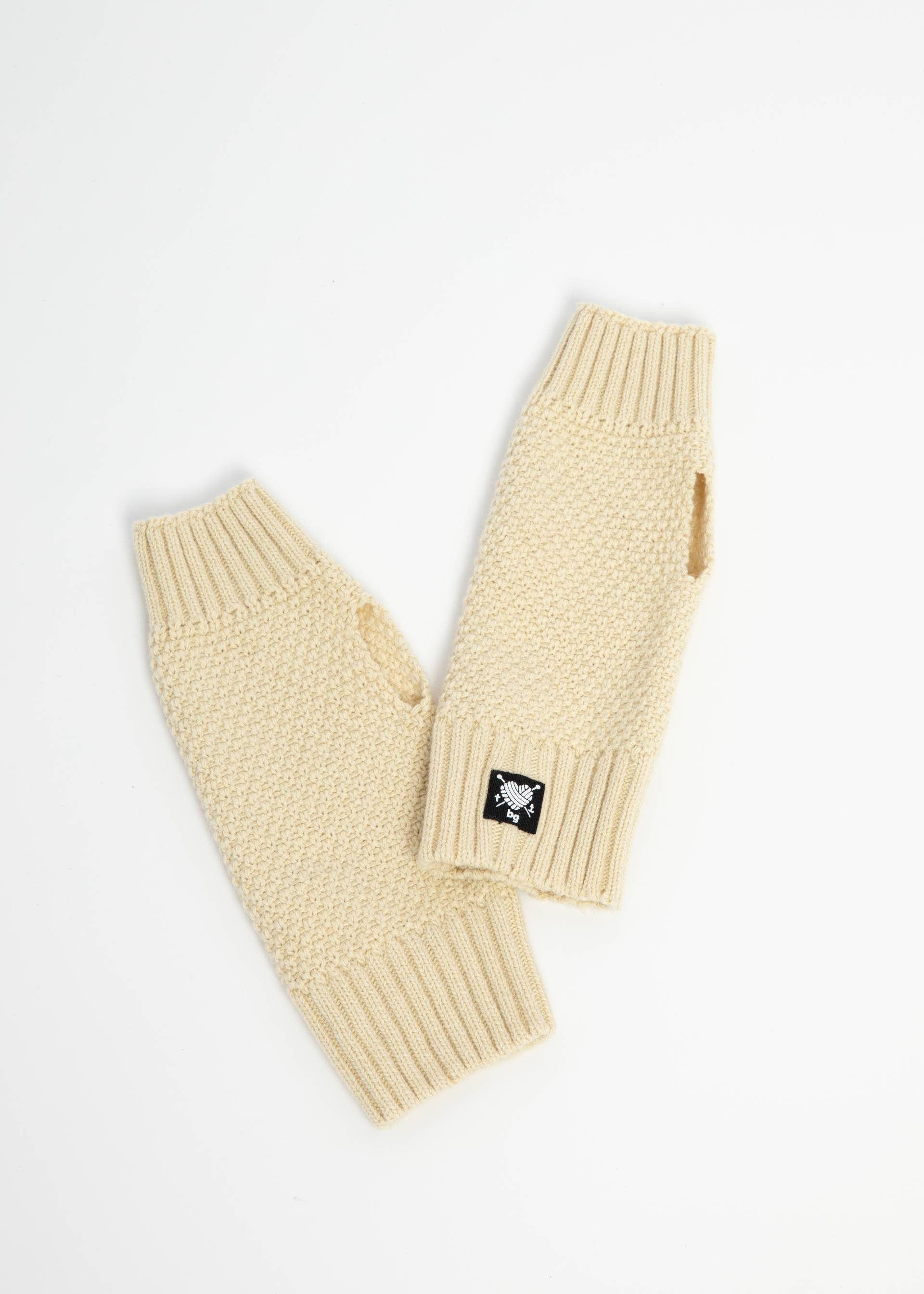 Blutsgeschwister Strickhandschuhe fingerlos - hochwertige Damenhandschuhe