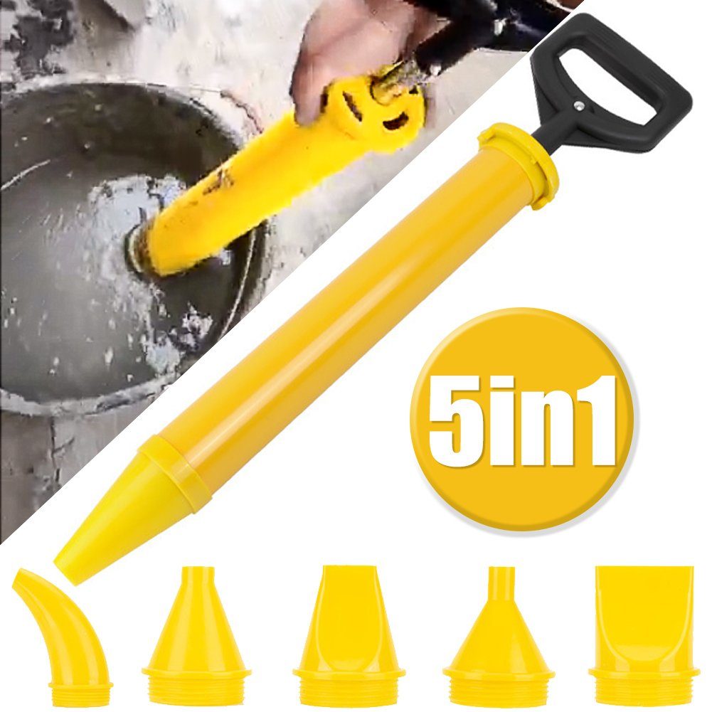 OSTWOLKE Ведро раствора Fugenpistole Mörtel Mörtelpresse Mörtelspritze Mörtelpumpe + 5 Düse, (6-tlg)