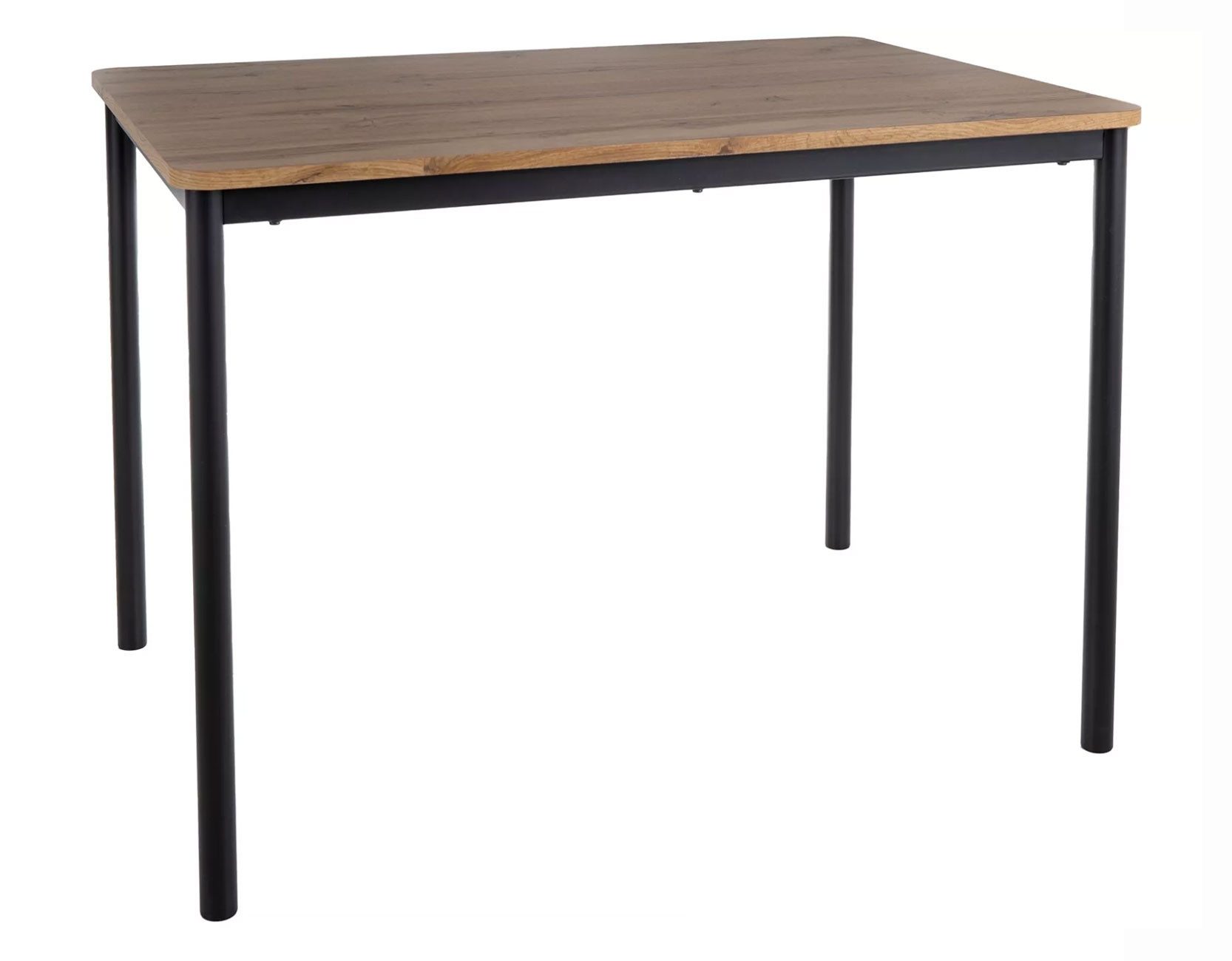 Feldmann-Wohnen Esstisch City (rechteckige Tischplatte 110x75cm, 1-St., moderne Optik, schwarze Metallgestell), 110x75x77cm Eiche Artisan / schwarz