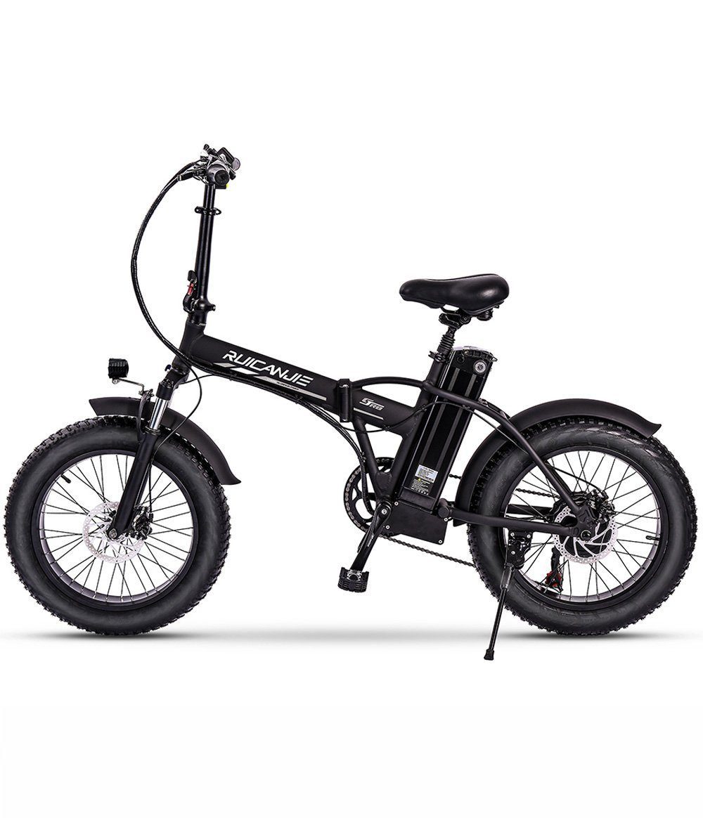 Fangqi E-Bike R8 20Zoll Fettreifen Klapp Mountainbike,800 W/48V/15 AH,  Shimano 7Gang, Kettenschaltung, 800,00 W, (Vorderradaufhängung effektive  Stoßdämpfung, Sitzstoßdämpfung, max 45km/h)