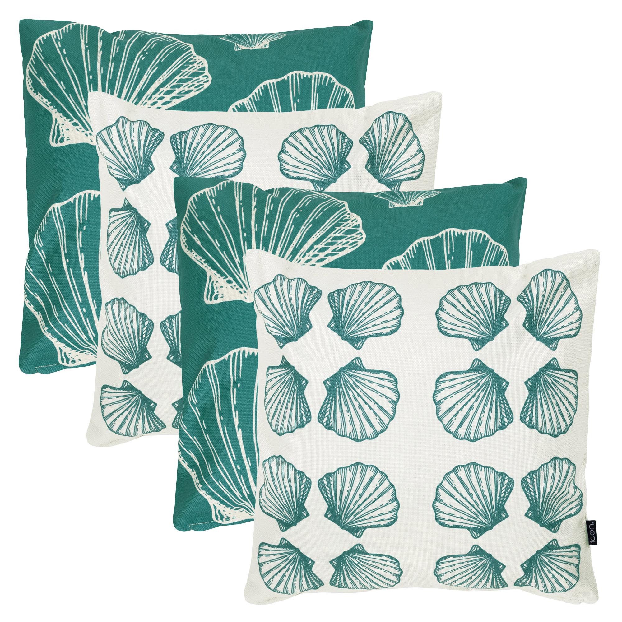 icon Dekokissen Dekokissen Outdoorkissen Wetterfest mit Füllung, 4er Set