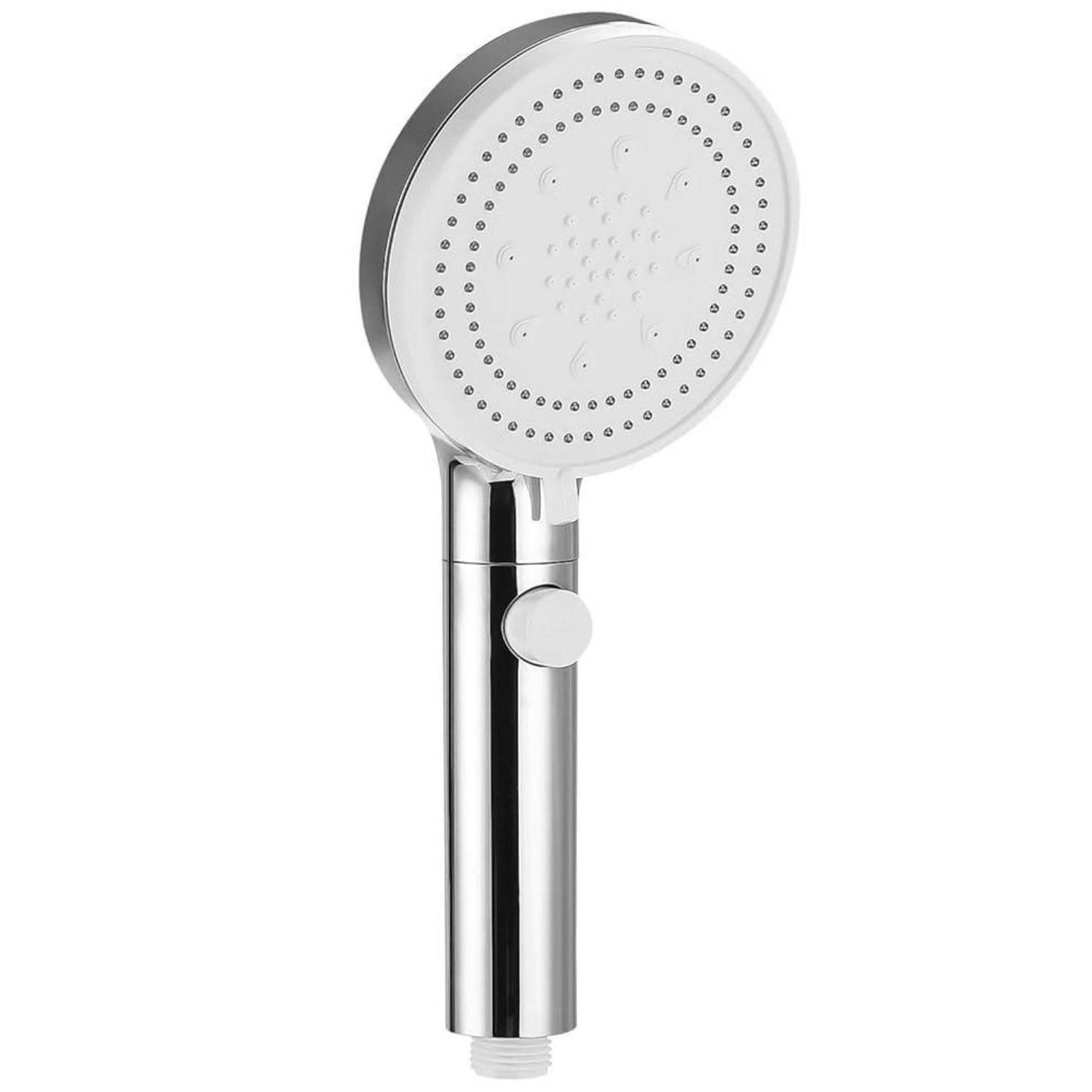 LuxusKollektion Handbrause Duschkopf 6 Strahlarten silber