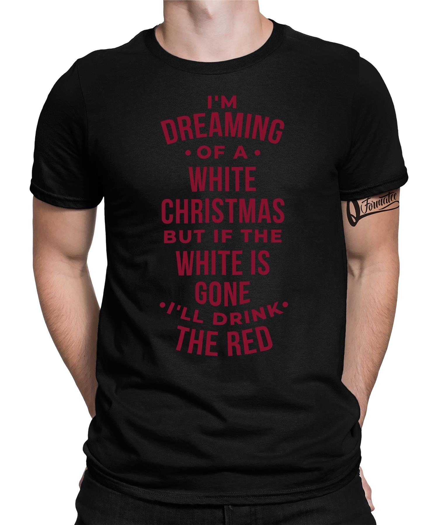 christmas of T-Shirt Quattro Formatee dreaming I'm white a (1-tlg) Kurzarmshirt Herren