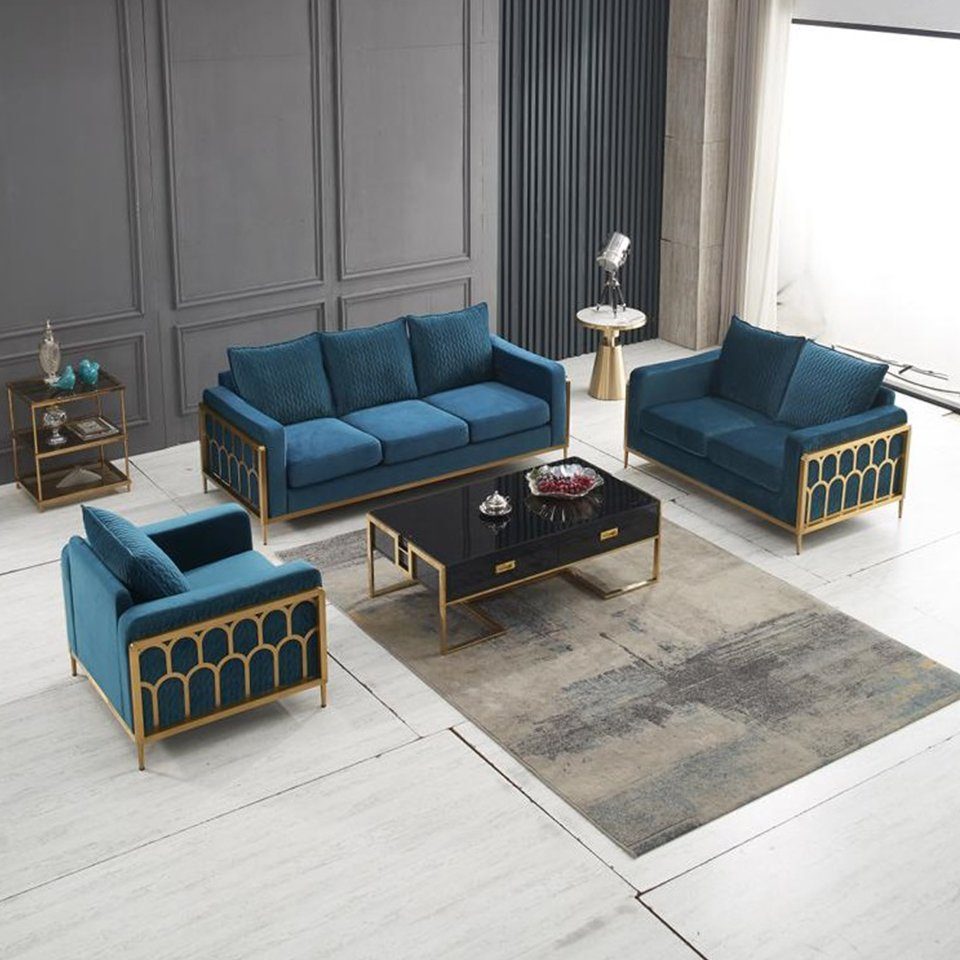JVmoebel Sofa Wohnzimmer Design Set, in 3+2+1 Made Moderne Sofa Couch Europe Sitz Sofagarnitur