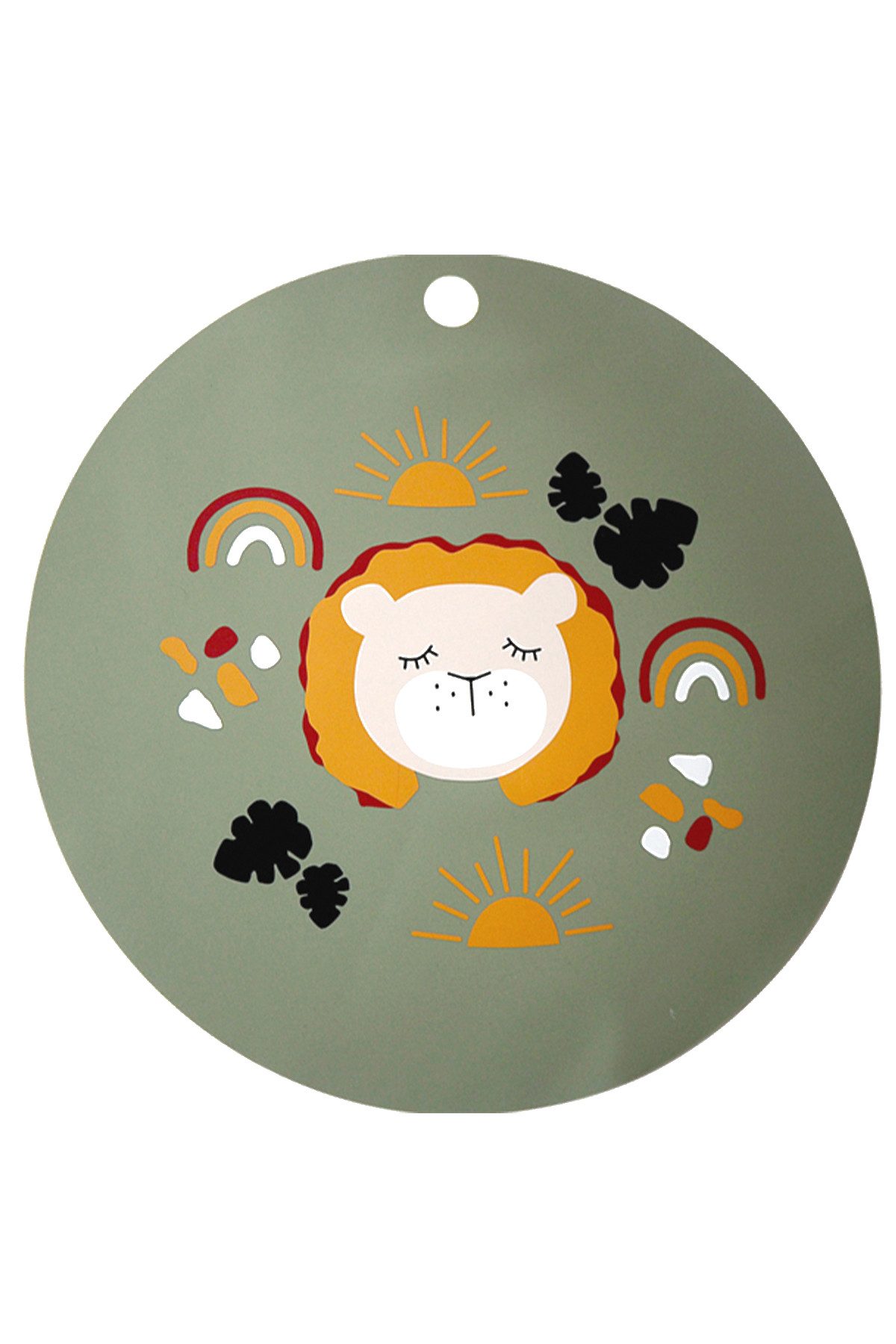 Platzset Silikon Platzset Löwe Olive