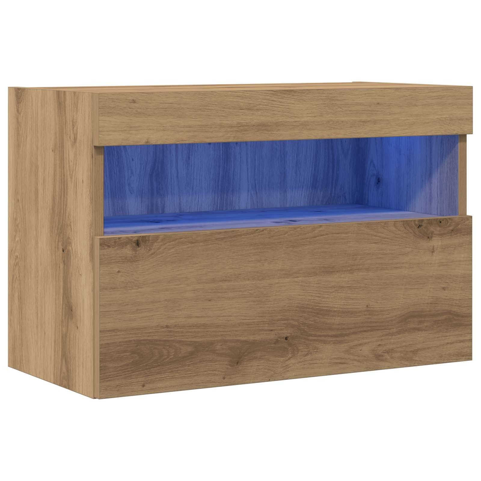 vidaXL TV-Wand TV-Wandschrank 60 x 30 x 40 cm Artisan-Eiche Holzwerkstoff, (1-St)