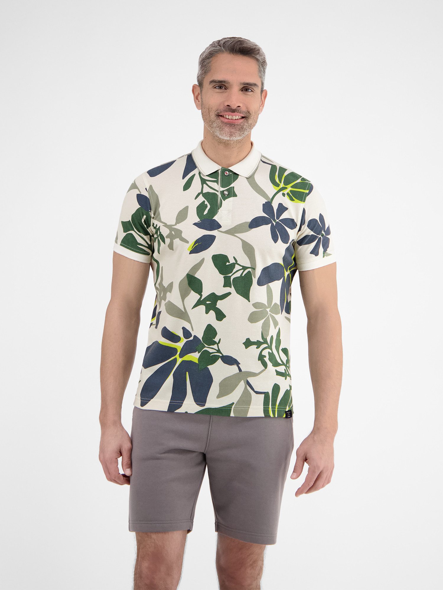 LERROS Poloshirt "LERROS Poloshirt, sommerlich-floral gemustert" günstig online kaufen