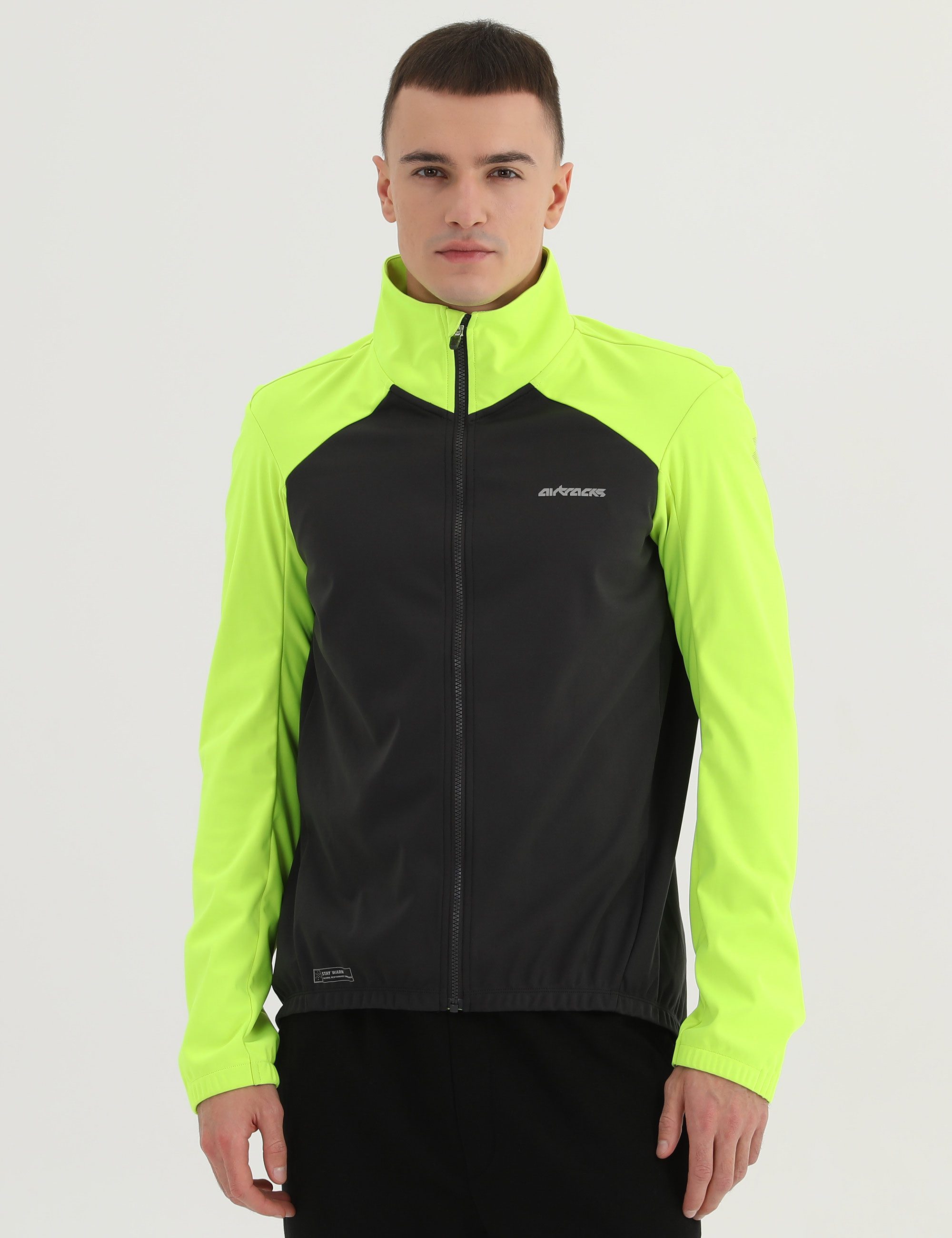 Airtracks Fahrradjacke Herren Winter Thermo Softshell Fahrradjacke Advance Line (Softshell - Wind und Wasserdicht, Funktions Jacke) für die kalte Jahreszeit Herbst-Winter » S M L Xl XXL XXXL «