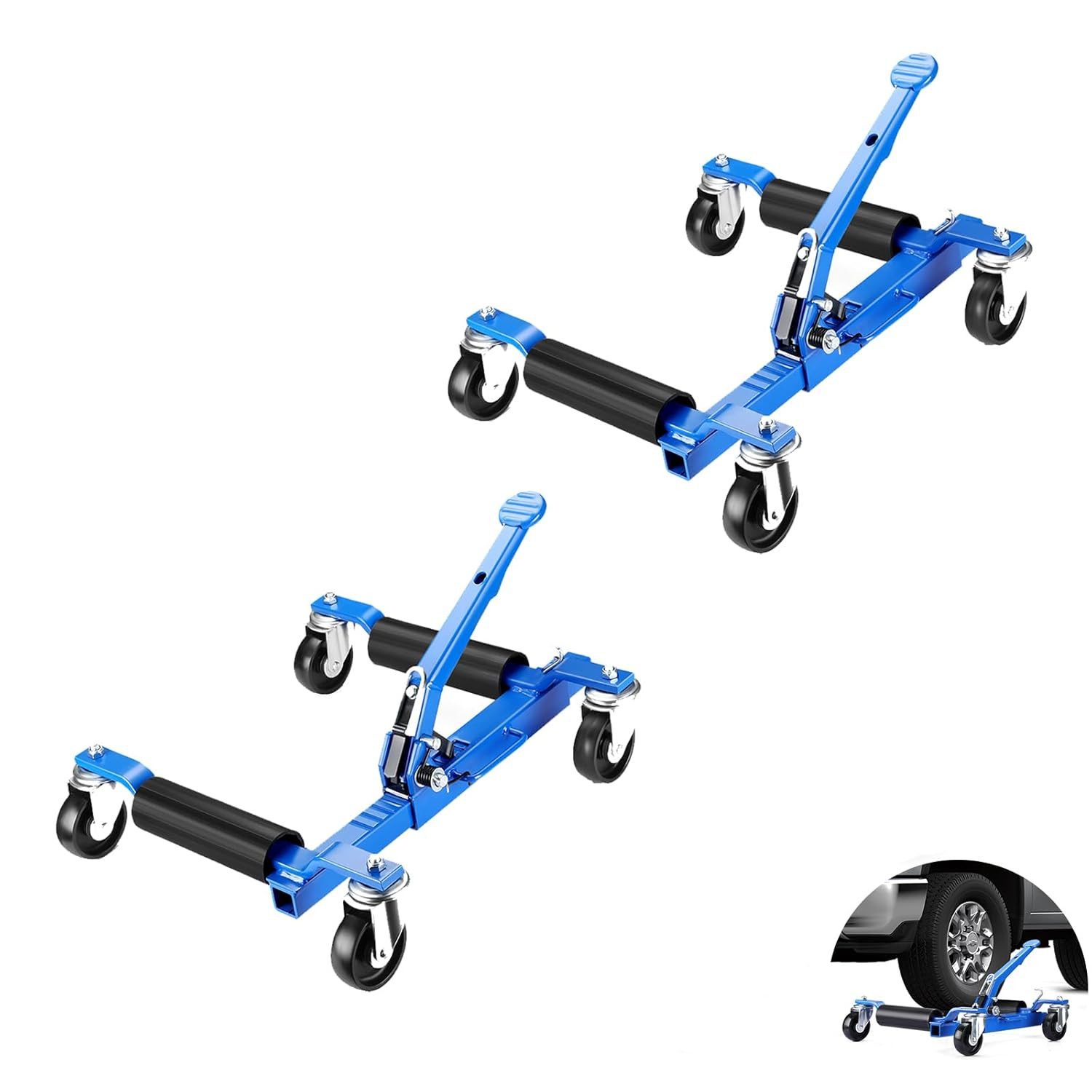 GarveeMore Wagenheber, Mechanischer Wagenheber, 2-tlg., 12-Zoll-Radheber, 680 kg Tragkraft, für die Reifenreparatur