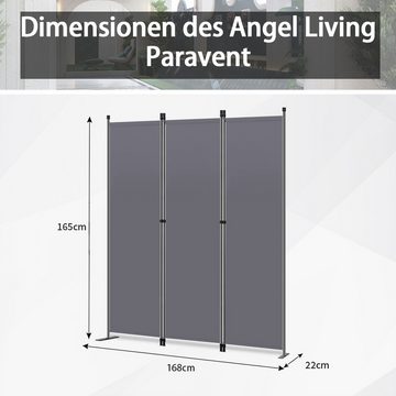 Angel Living Paravent KlappbarTrennwand Sichtschutz Faltbildschirm Raumteiler Sichtschutz (3 St), 168(B)x 22(T) x 165(H)cm