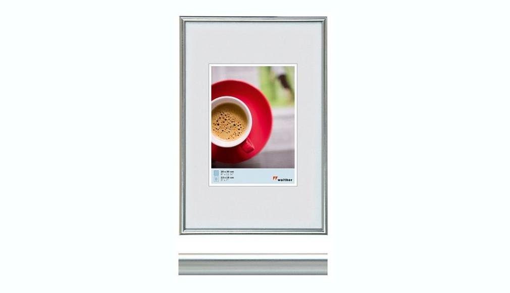 Walther Bilderrahmen Kunststoffrahmen KS030H Galeria 20x30cm silber