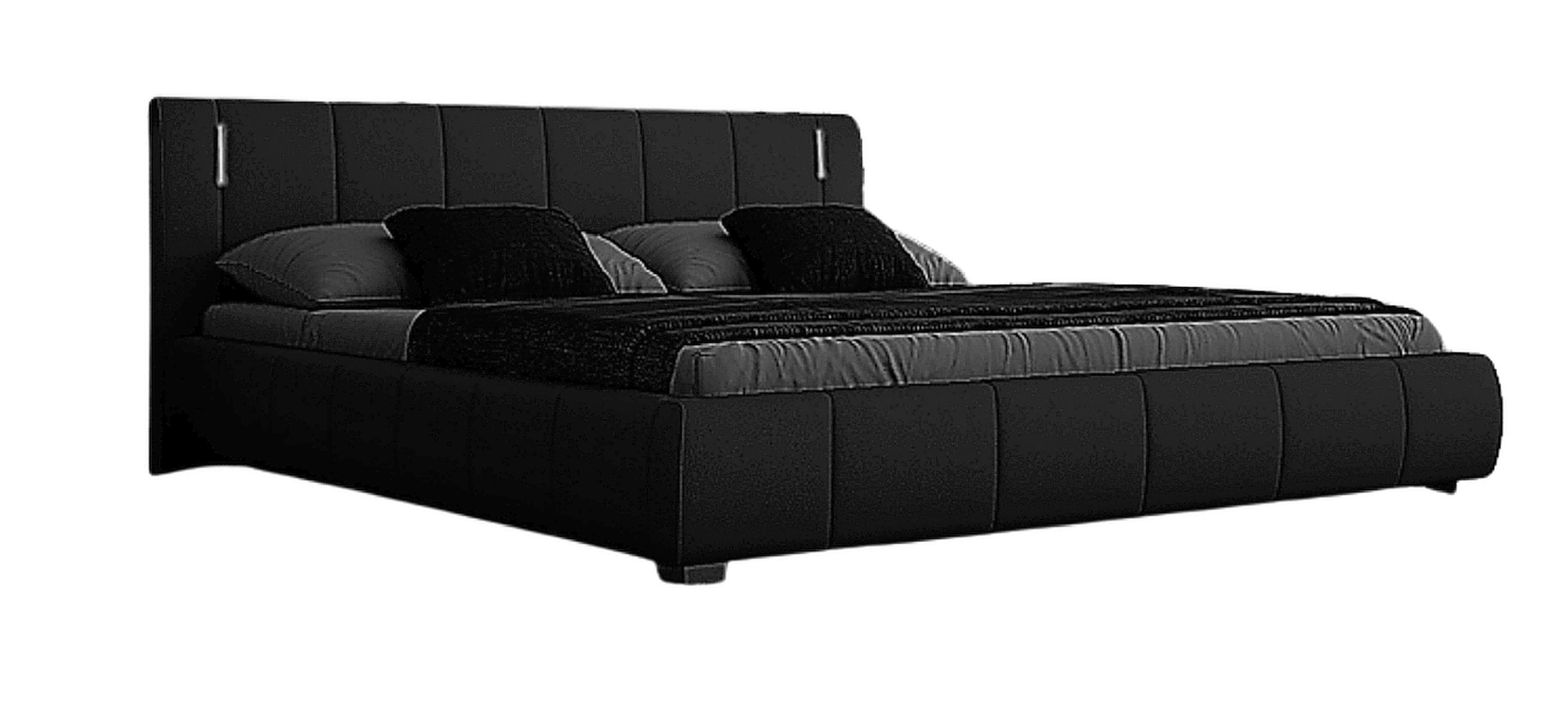 Sedex Bettgestell Bett Luna Schwarz mit Led