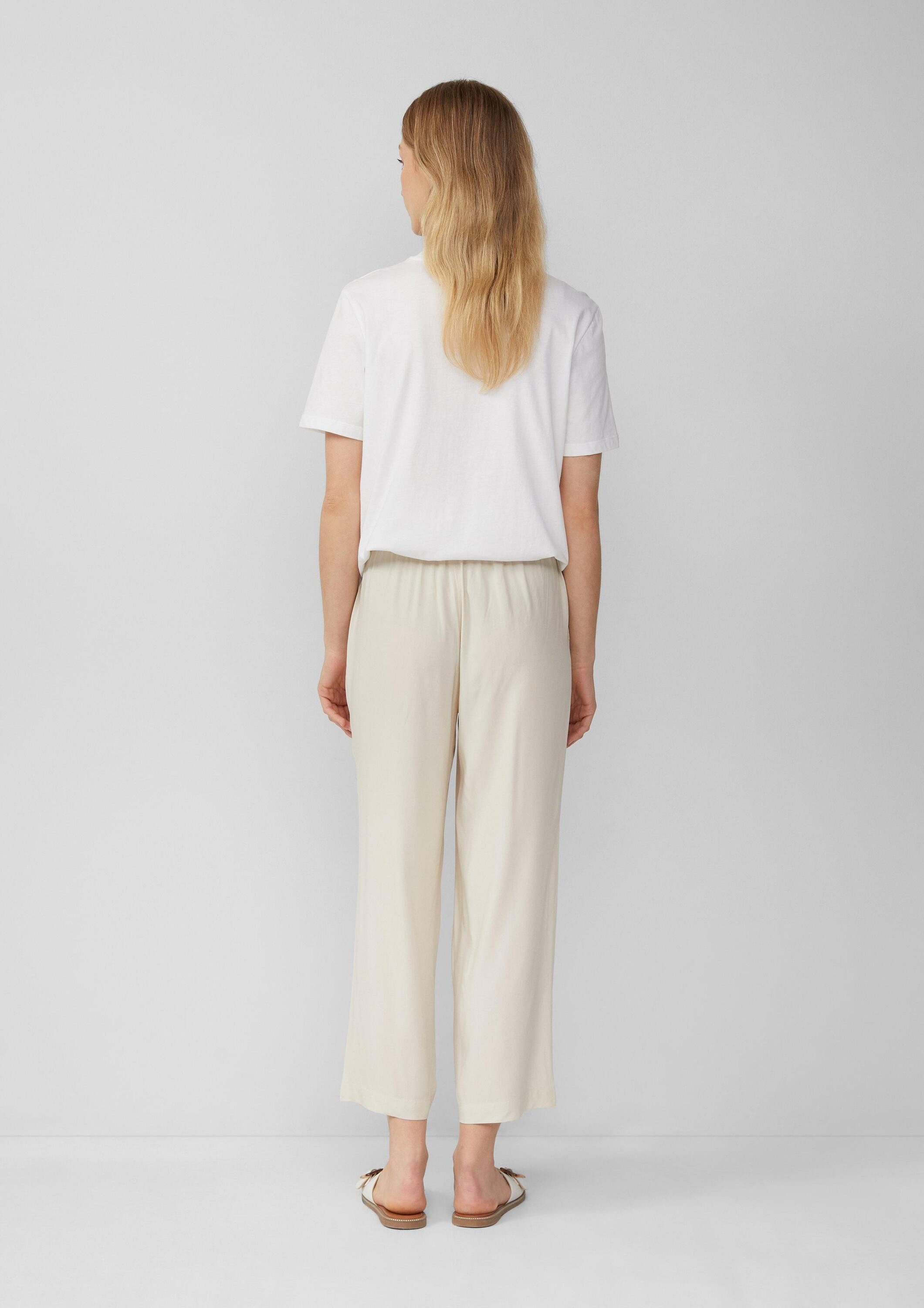 s.Oliver Culotte Hose Culotte aus Viskose mit Elastikbund