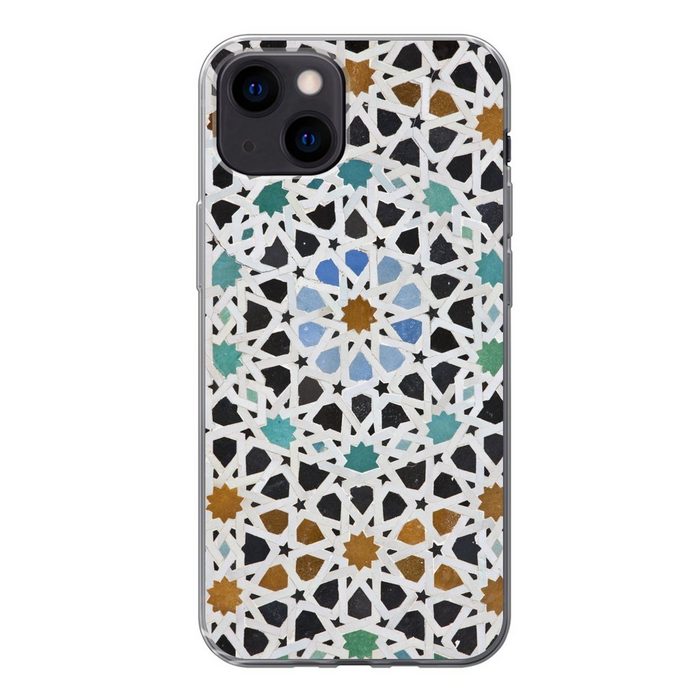 MuchoWow Handyhülle Ein marokkanisches Mosaikdetail Handyhülle Apple iPhone 13 Mini Smartphone-Bumper Print Handy
