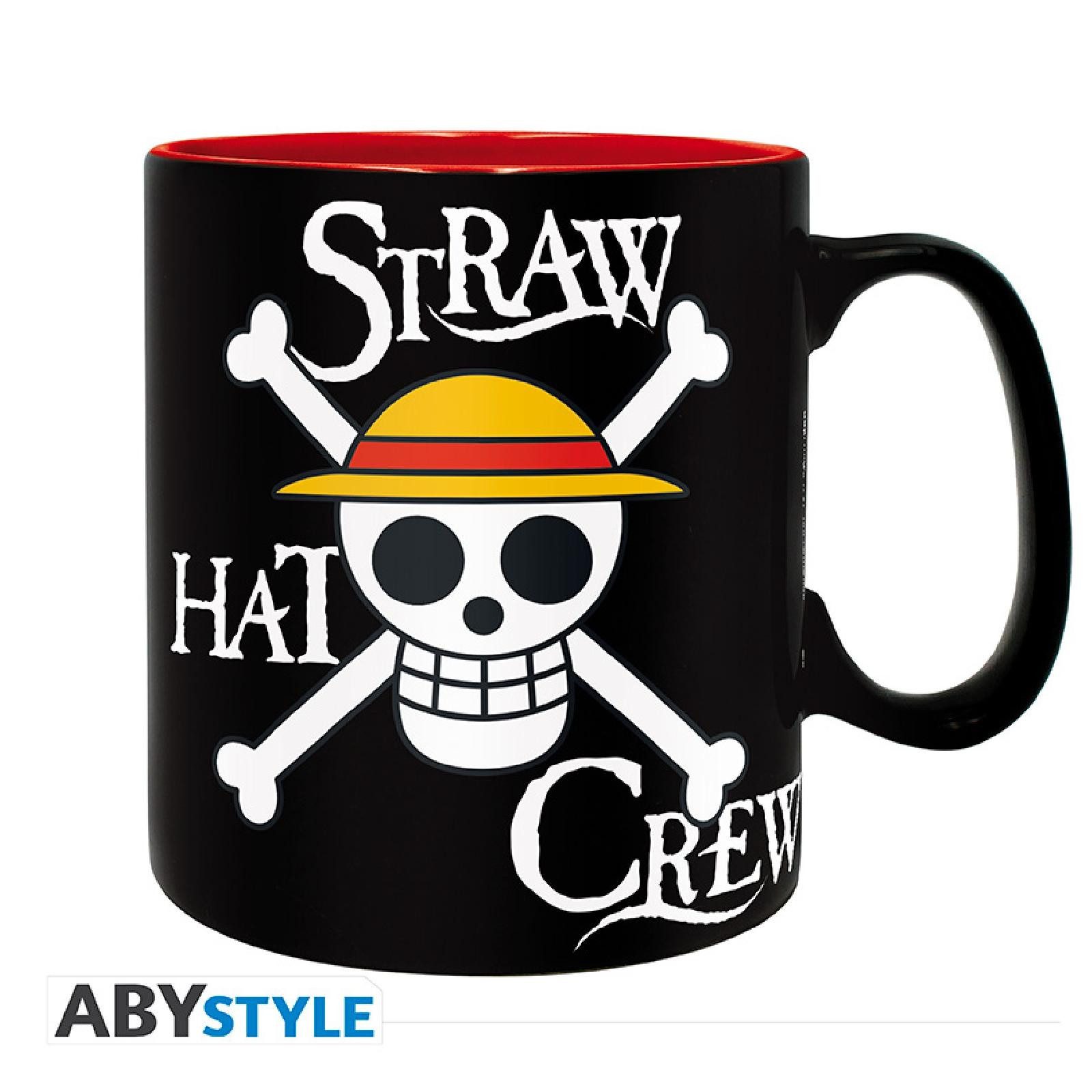 ABYstyle Tasse ONE PIECE - Tasse - 460 ml - Luffy & Skull - Cardboard box